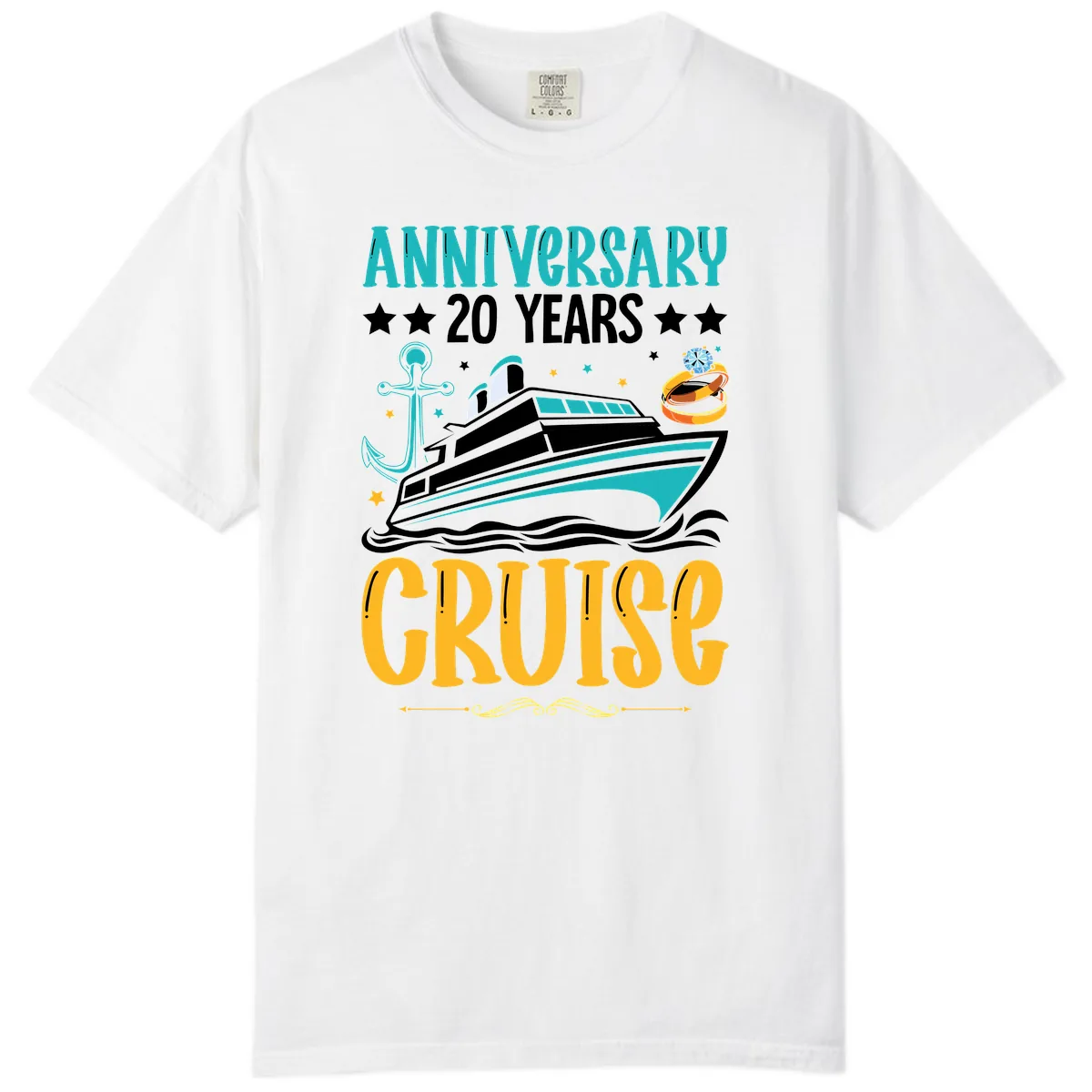 Anniversary 20 Years Cruise Comfort Color in White