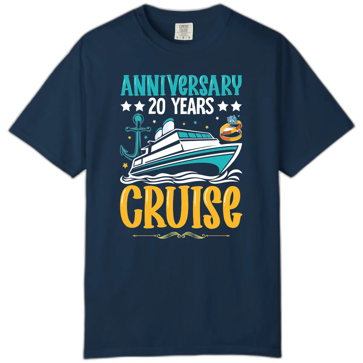 Anniversary 20 Years Cruise Comfort Color in True Navy