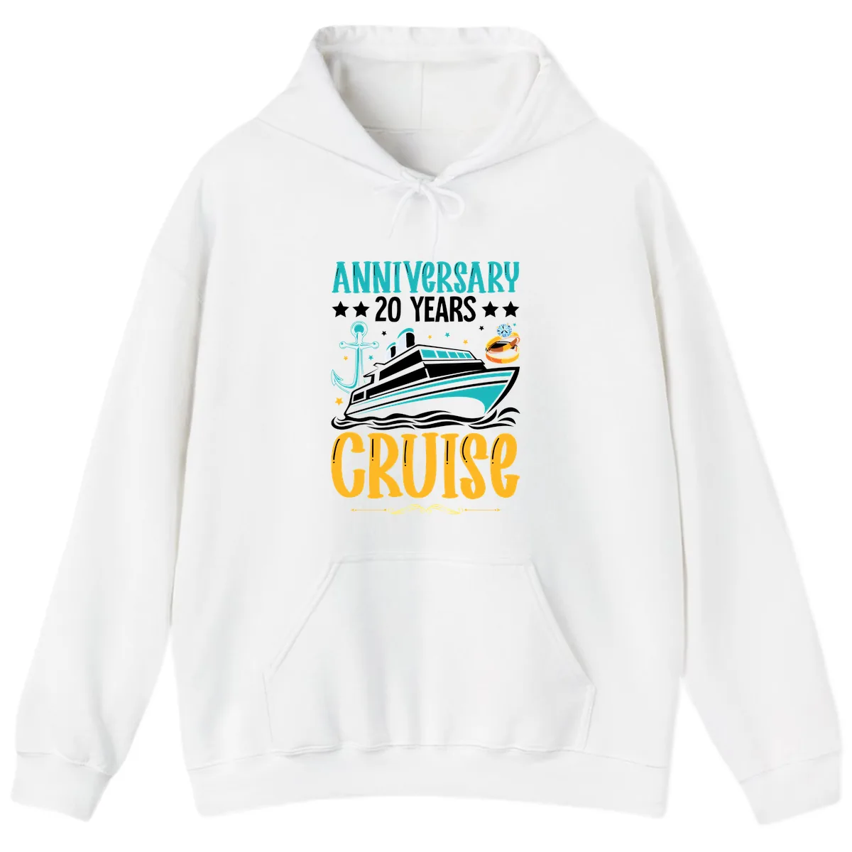 Anniversary 20 Years Cruise Hoodie in White