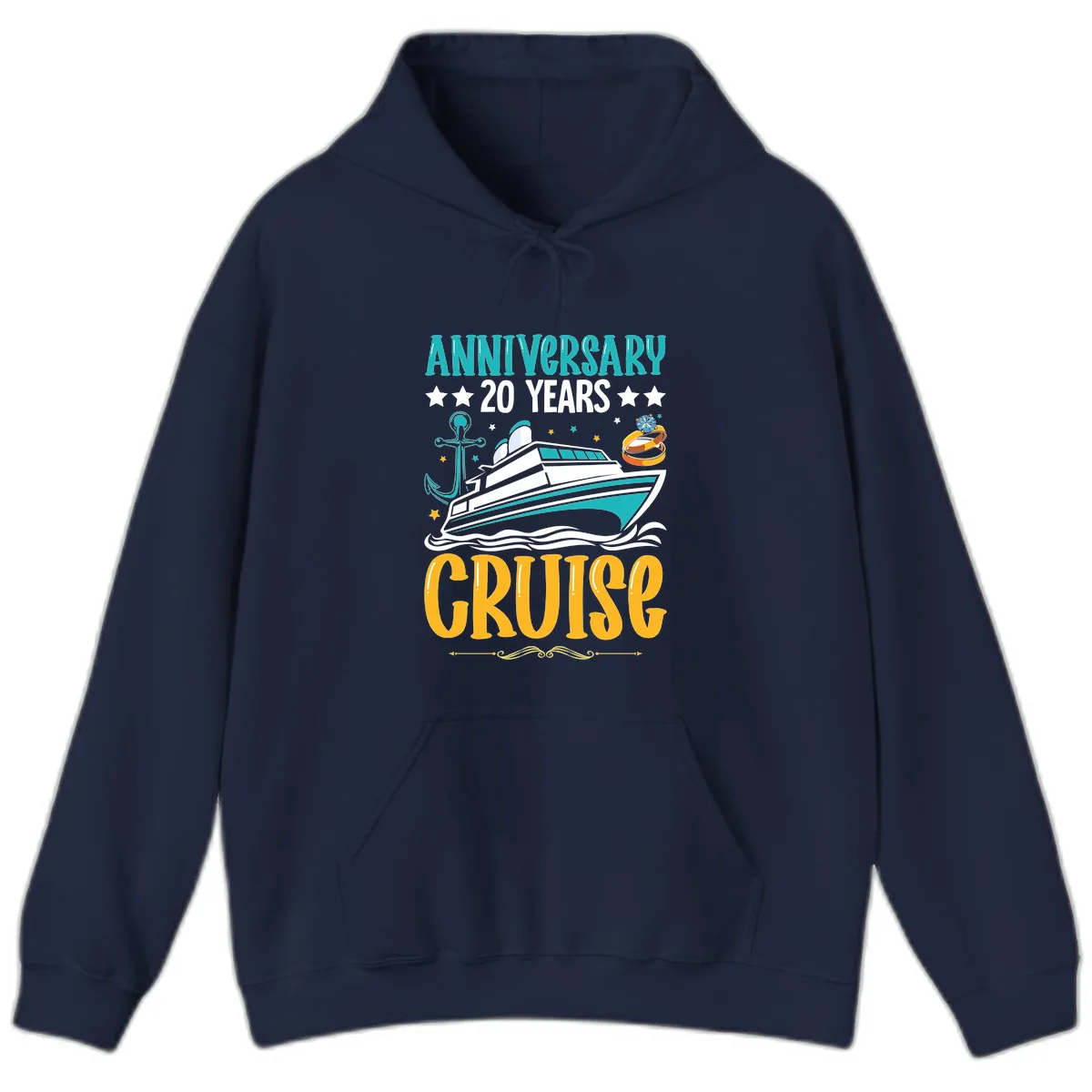 Anniversary 20 Years Cruise Hoodie in Navy