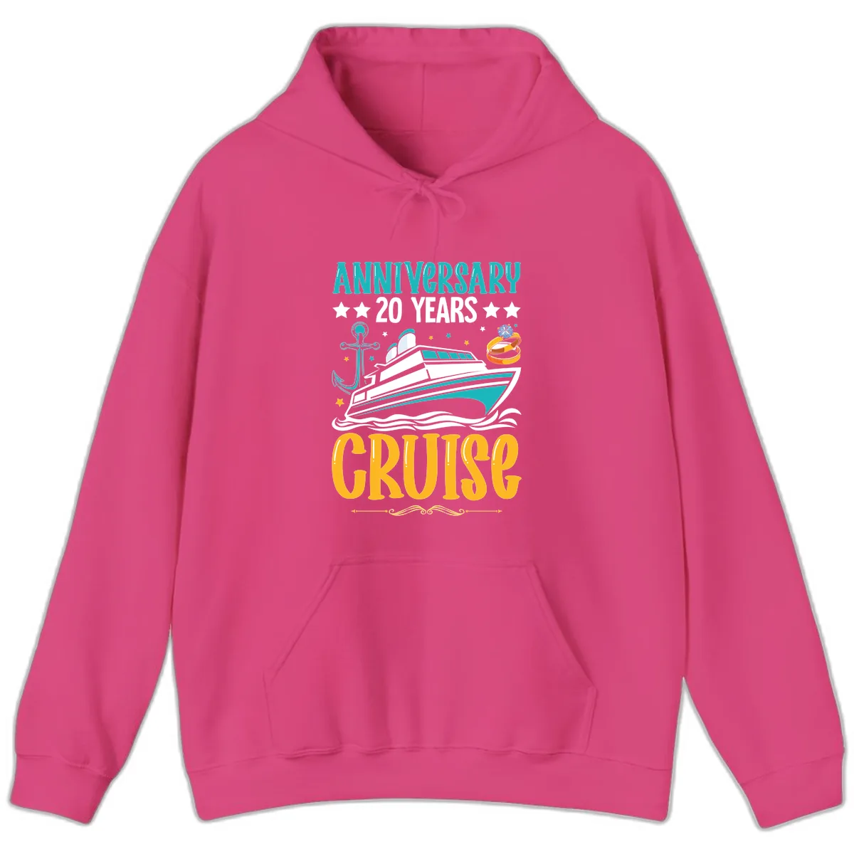 Anniversary 20 Years Cruise Hoodie in Heliconia