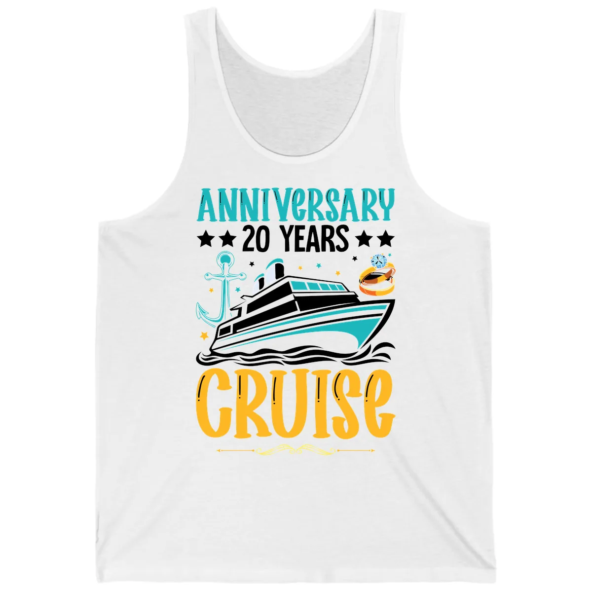 Anniversary 20 Years Cruise Tank in White
