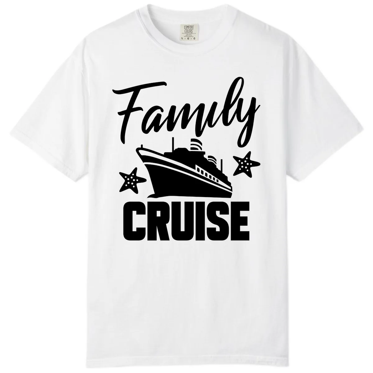 Family Cruise Ship & Starfish Comfort Color in White