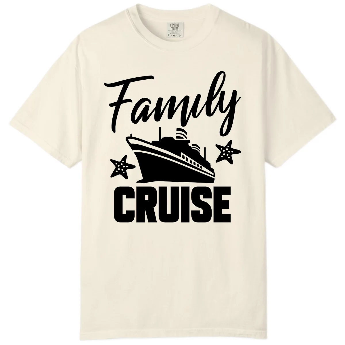 Family Cruise Ship & Starfish Comfort Color in Ivory