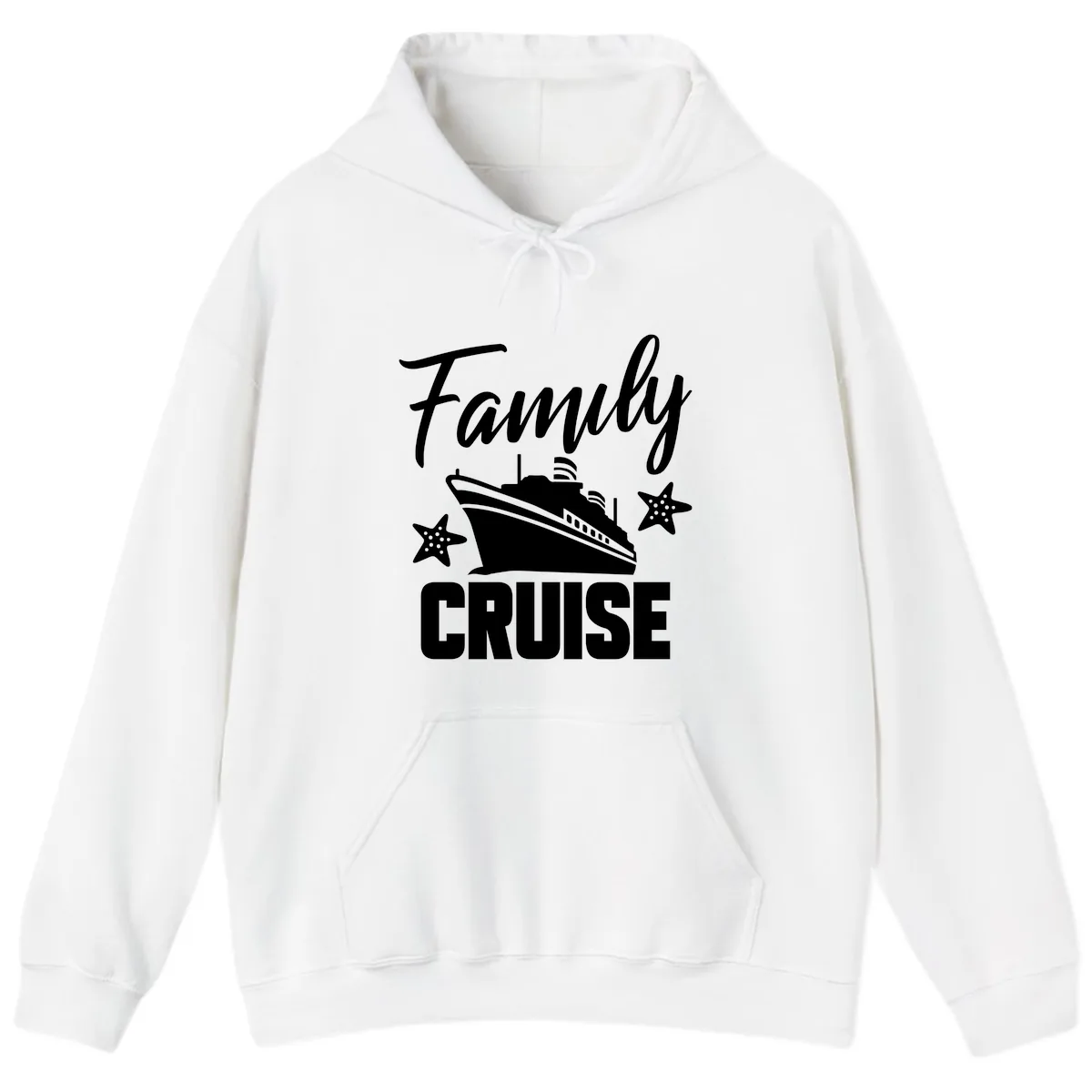 Family Cruise Ship & Starfish Hoodie in White