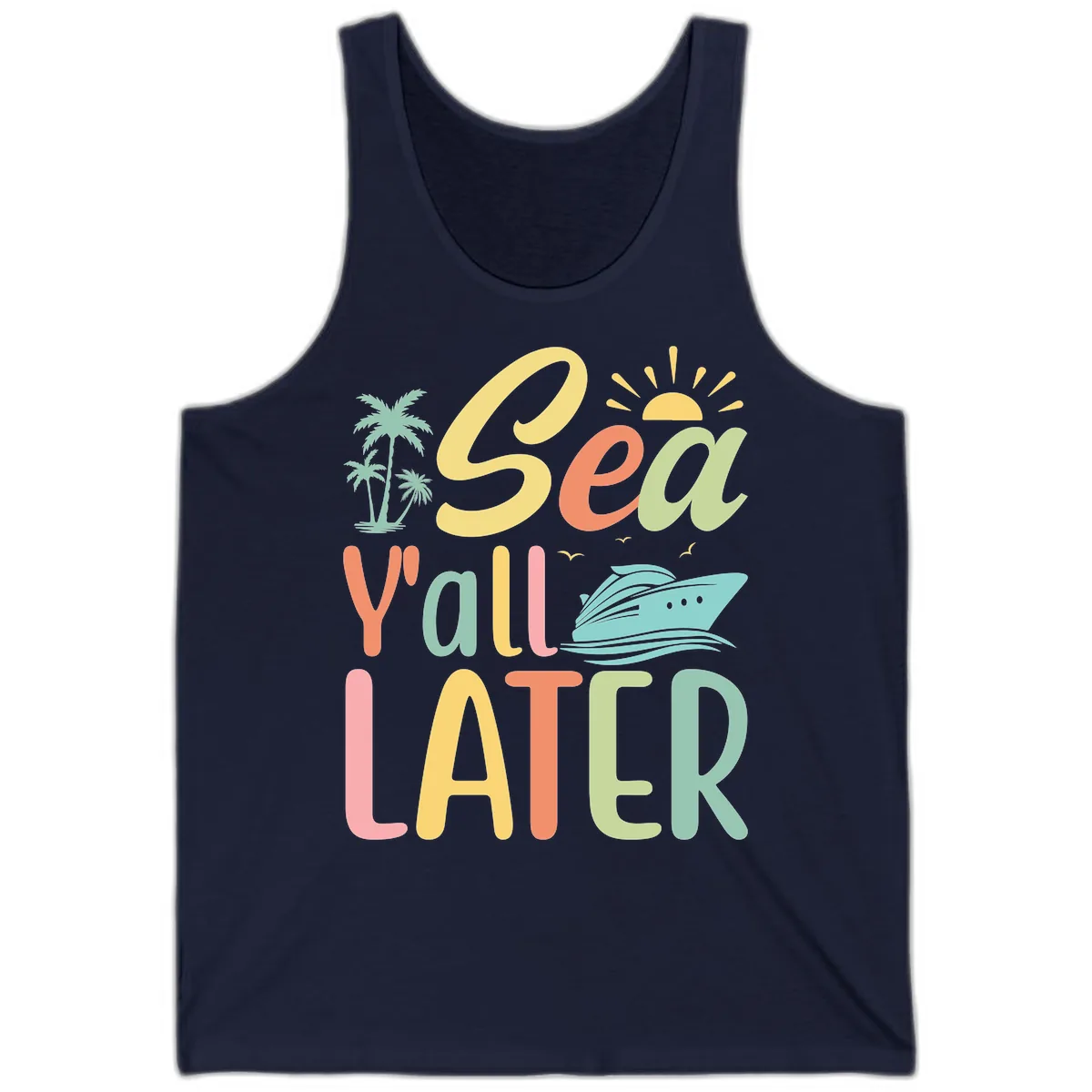 Sea Ya Later Cruise Tank in Navy