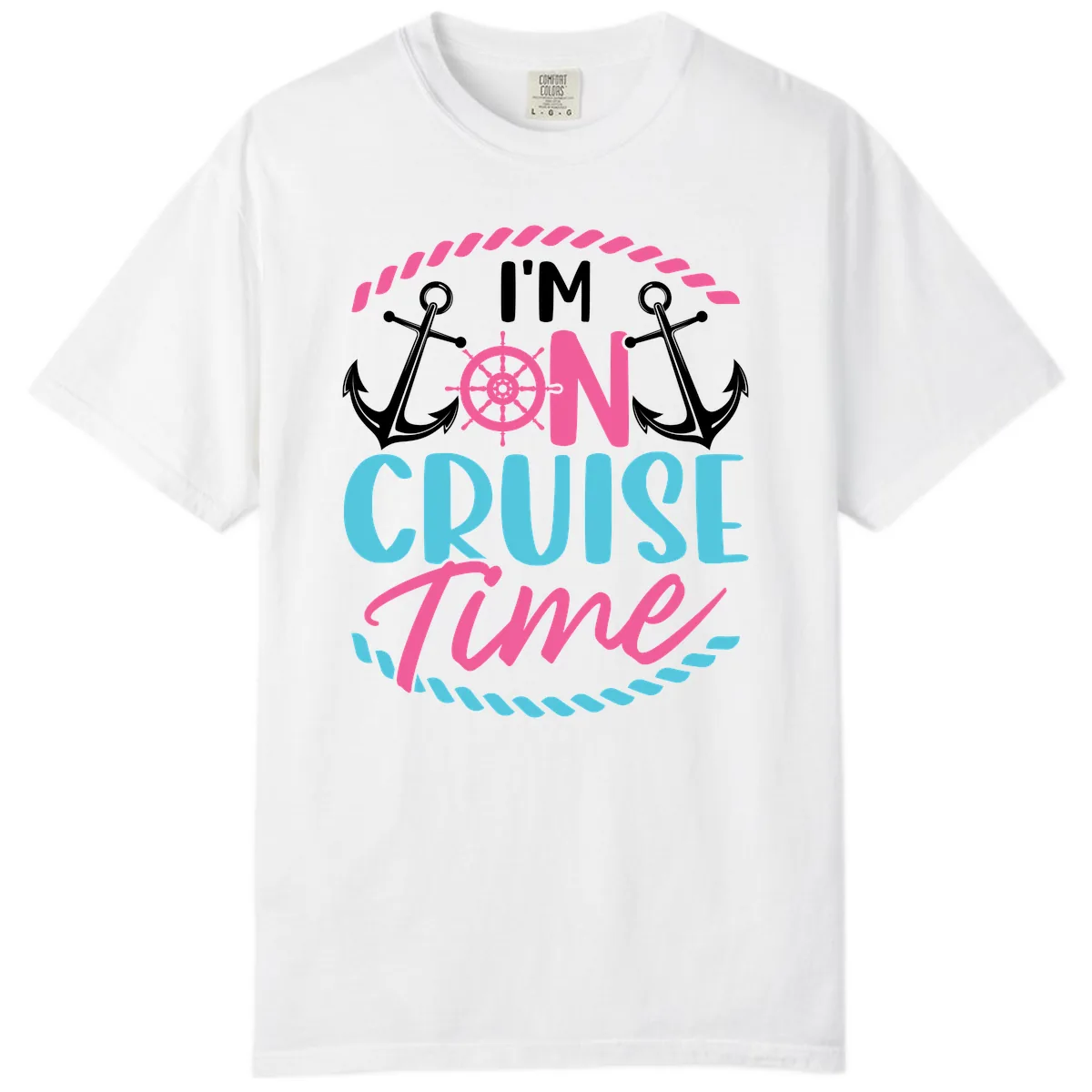 I'm On Cruise Time Comfort Color in White