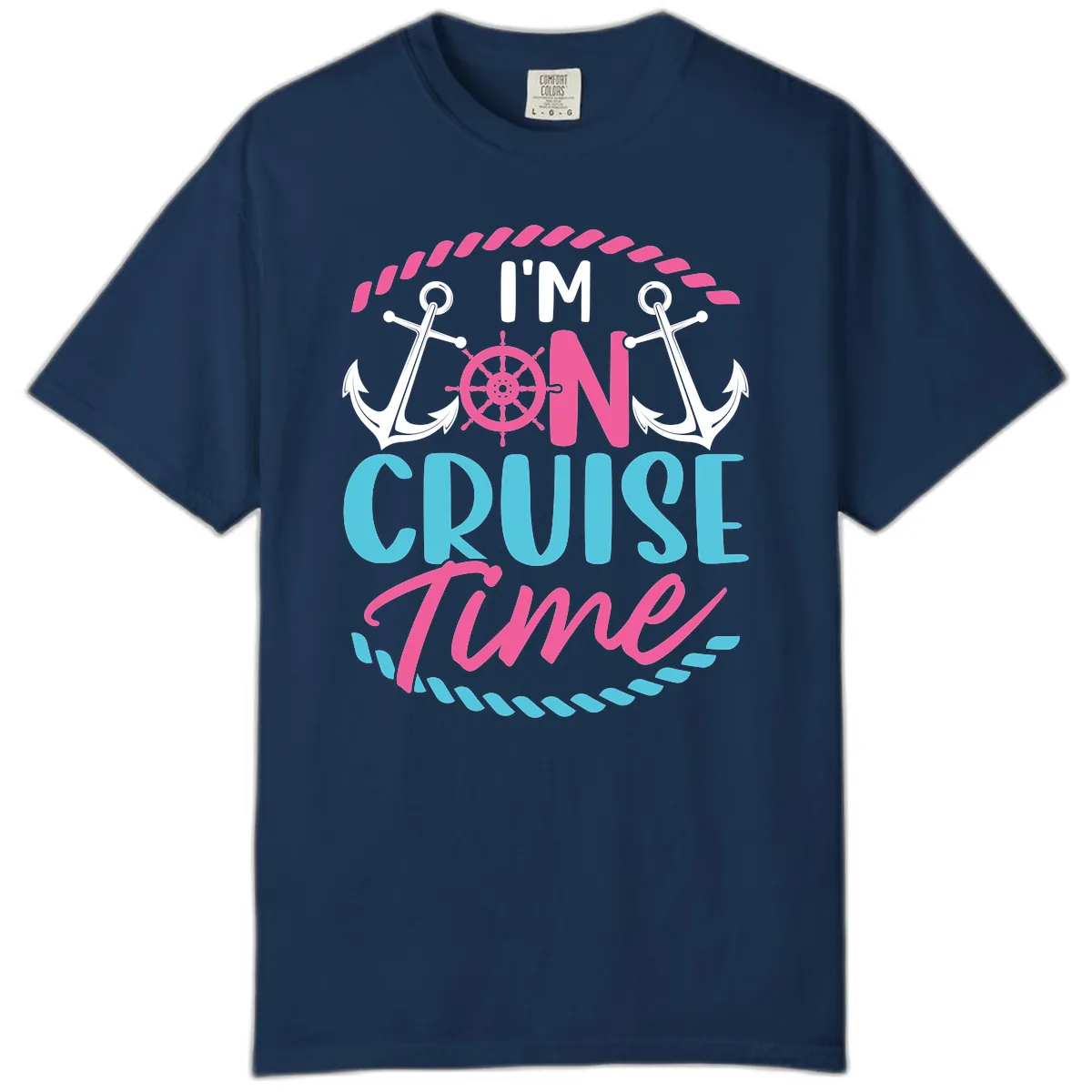 I'm On Cruise Time Comfort Color in Navy