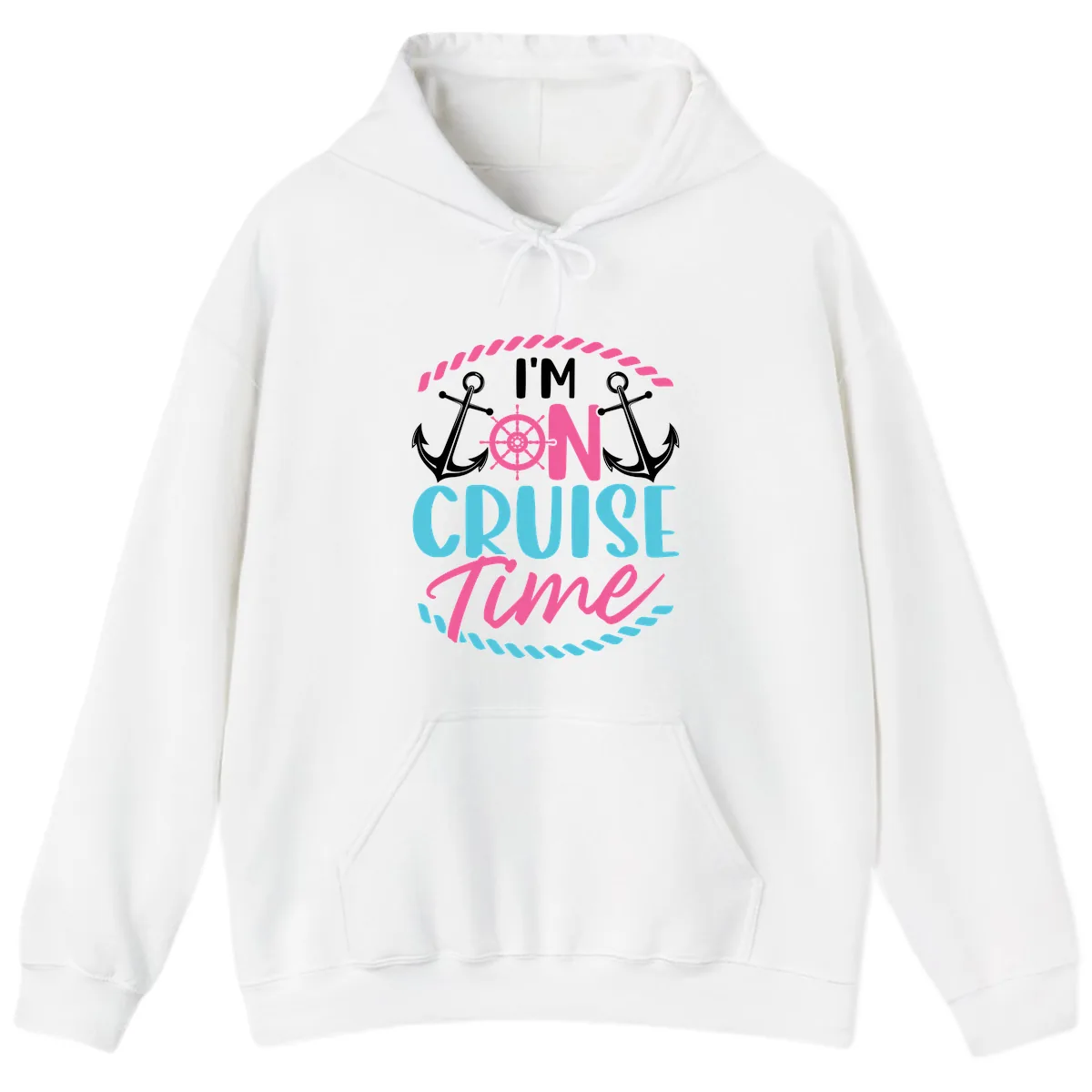 I'm On Cruise Time Hoodie in White