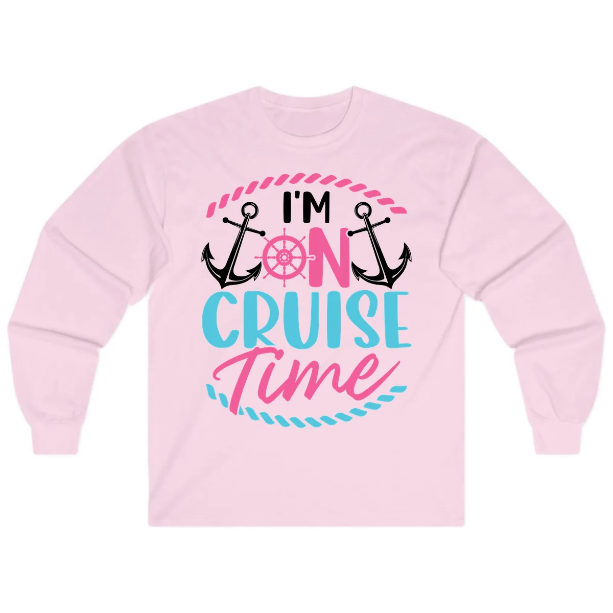 I'm On Cruise Time Long Sleeve in Light Pink