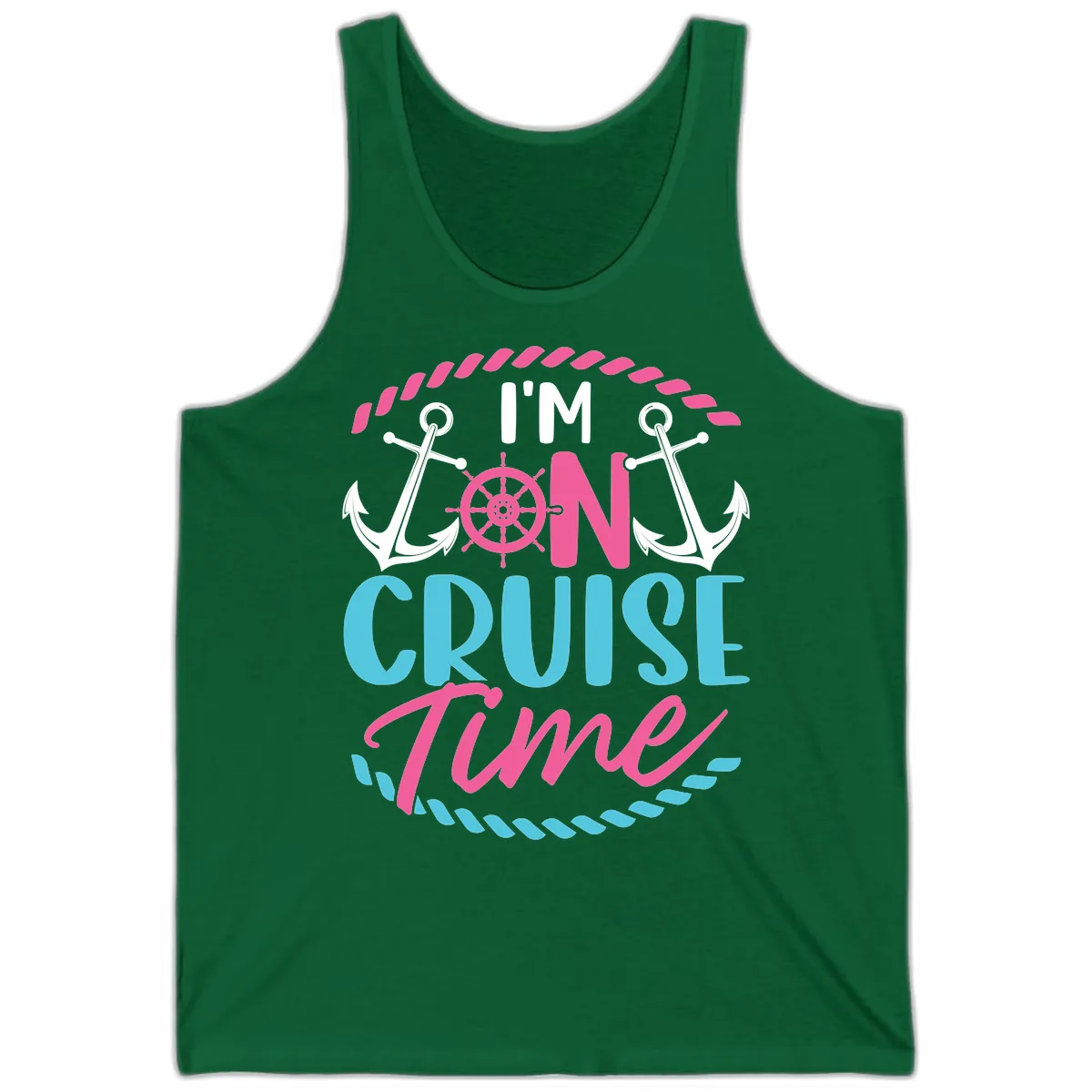 I'm On Cruise Time Tank in Kelly