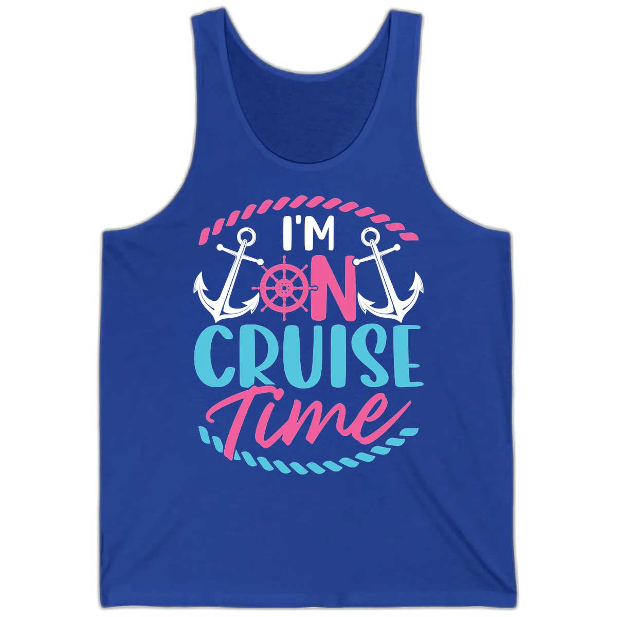 I'm On Cruise Time Tank in True Royal
