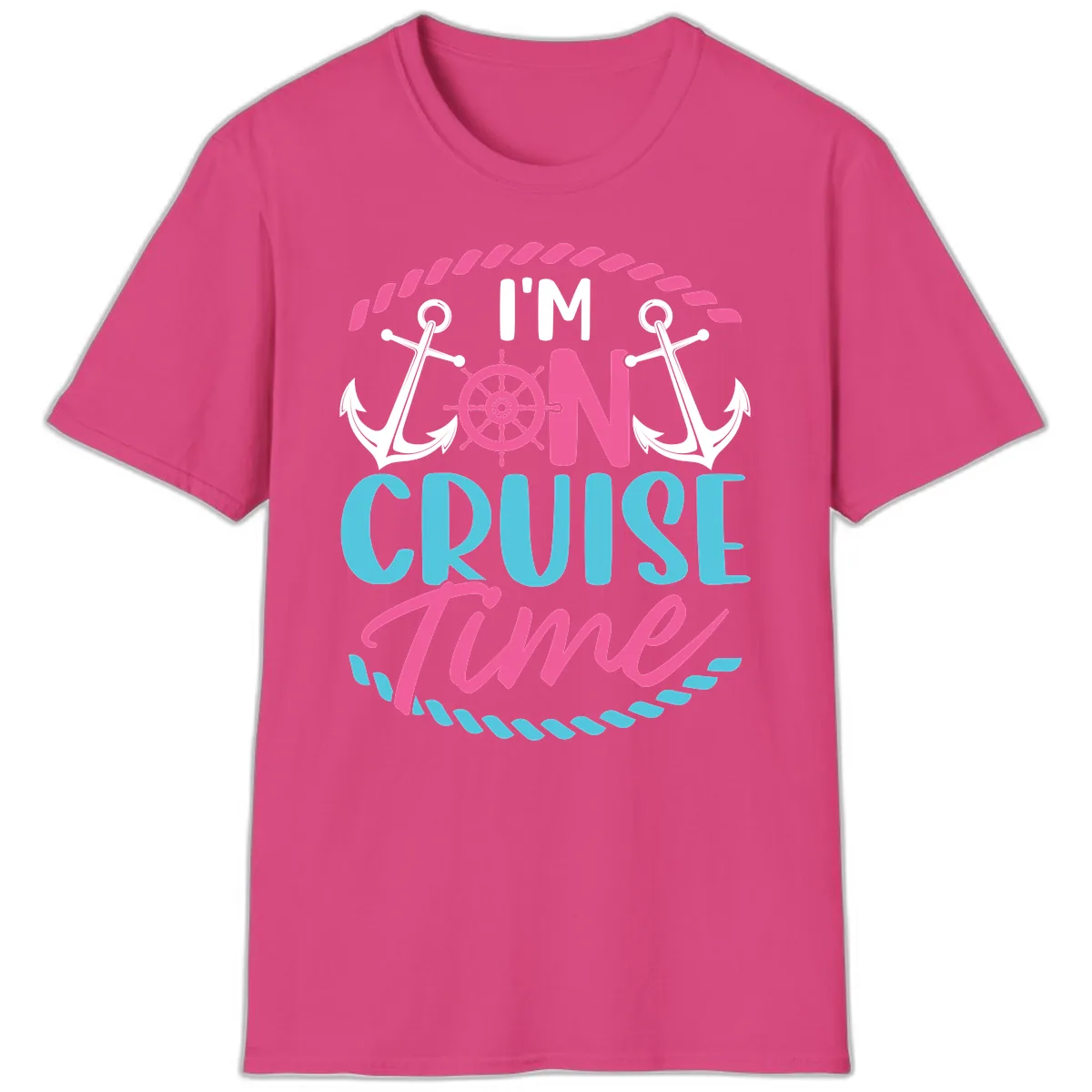 I'm On Cruise Time T-Shirt in Heliconia