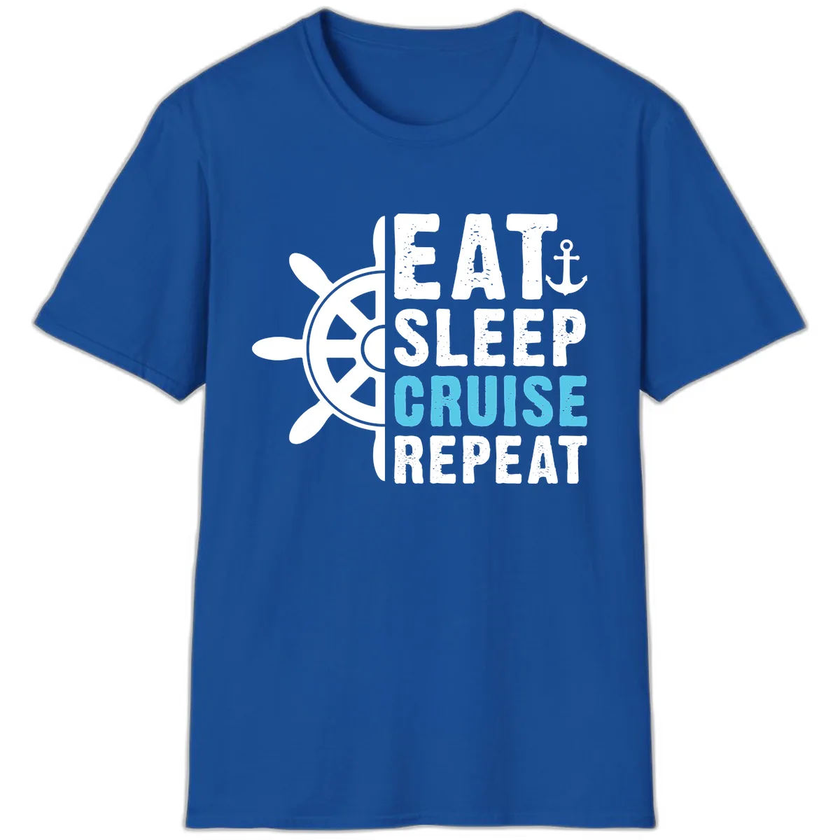 Eat Sleep Cruise Repeat T-Shirt in Royal