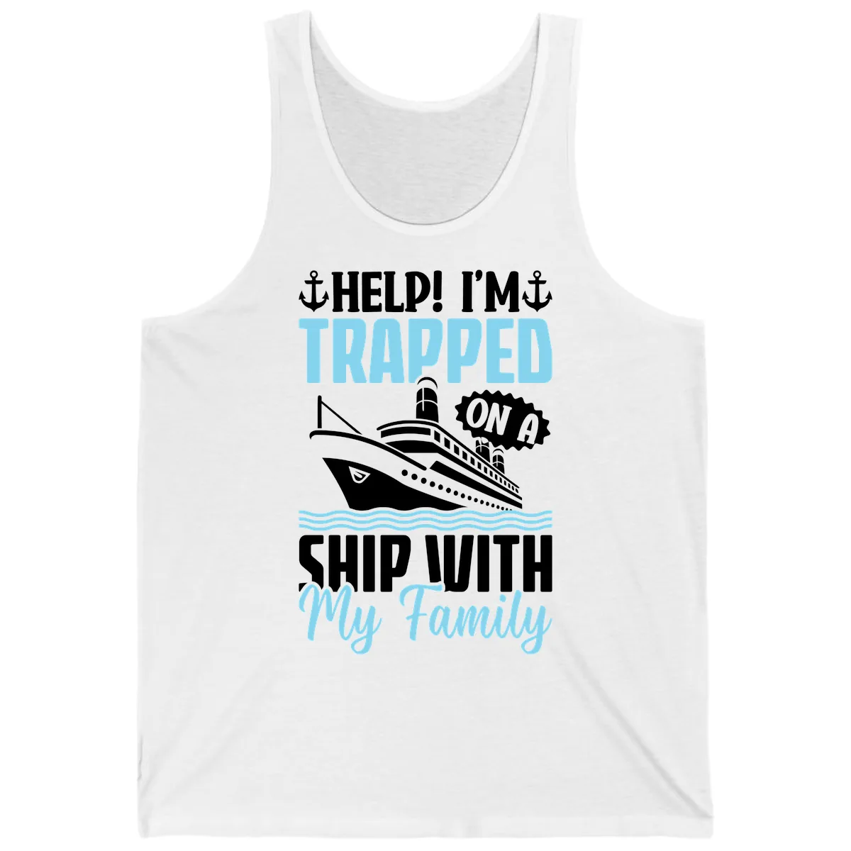 Trapped On A Ship With My Family Tank in White