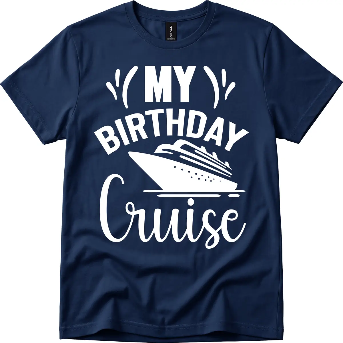 My Birthday Cruise T-Shirt in Navy