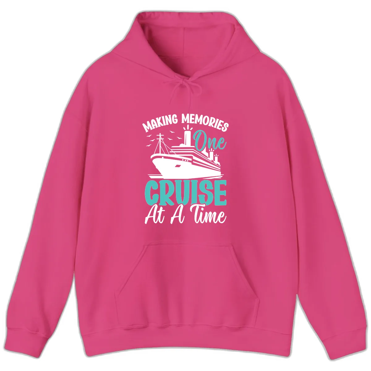 Making Memories One Cruise At A Time Hoodie in Heliconia