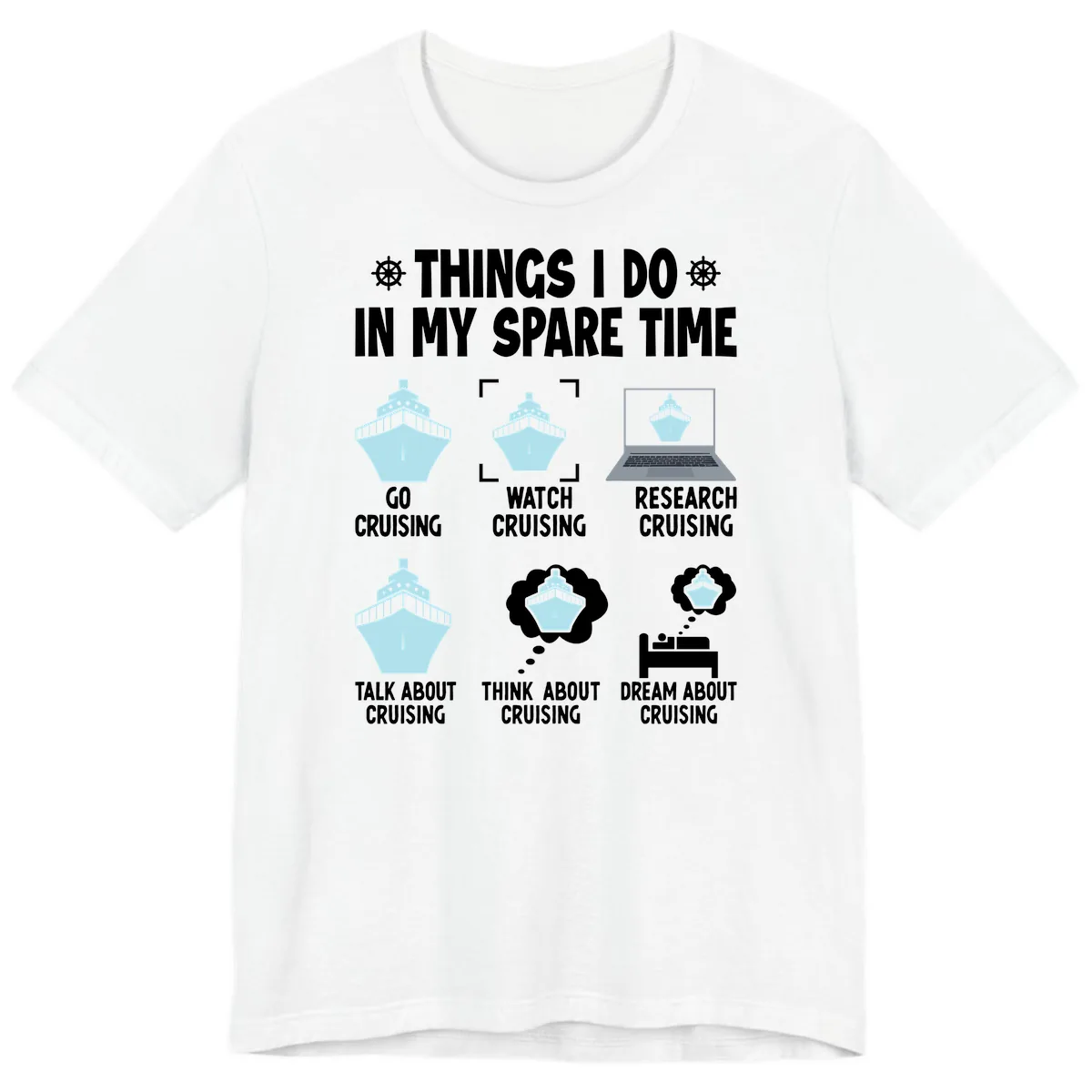 Things I Do In My Spare Time Cruising Premium T-Shirt in White