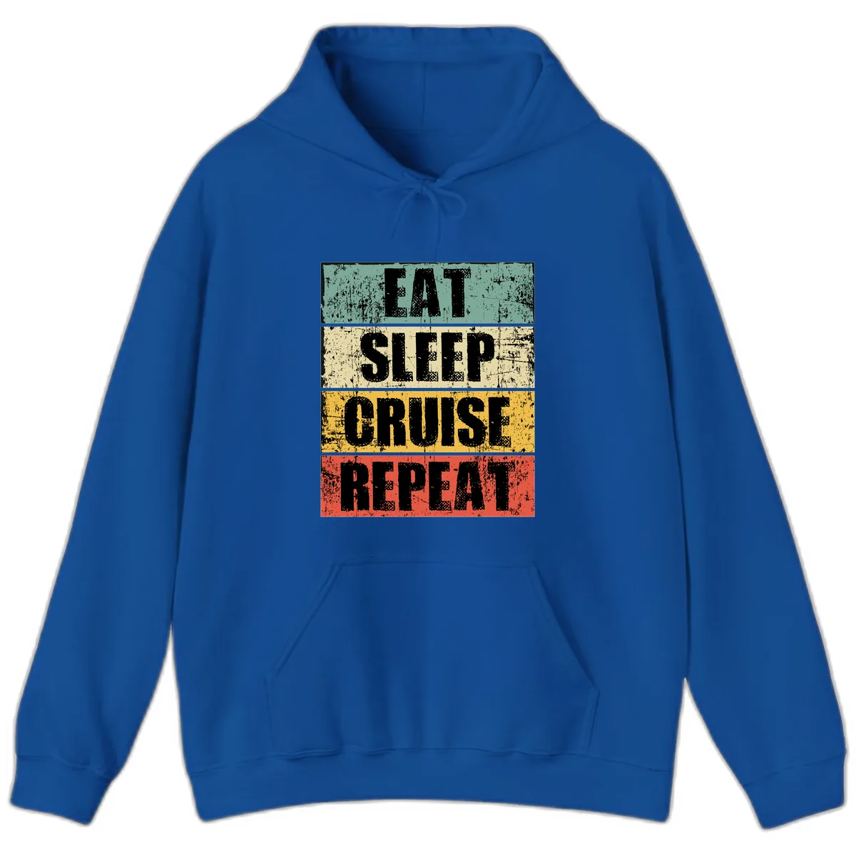 Eat Sleep Cruise Repeat Hoodie in Royal