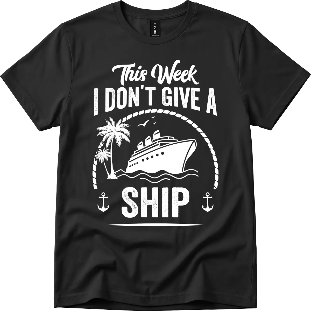 This Week I Don't Give A Ship T-Shirt in Black