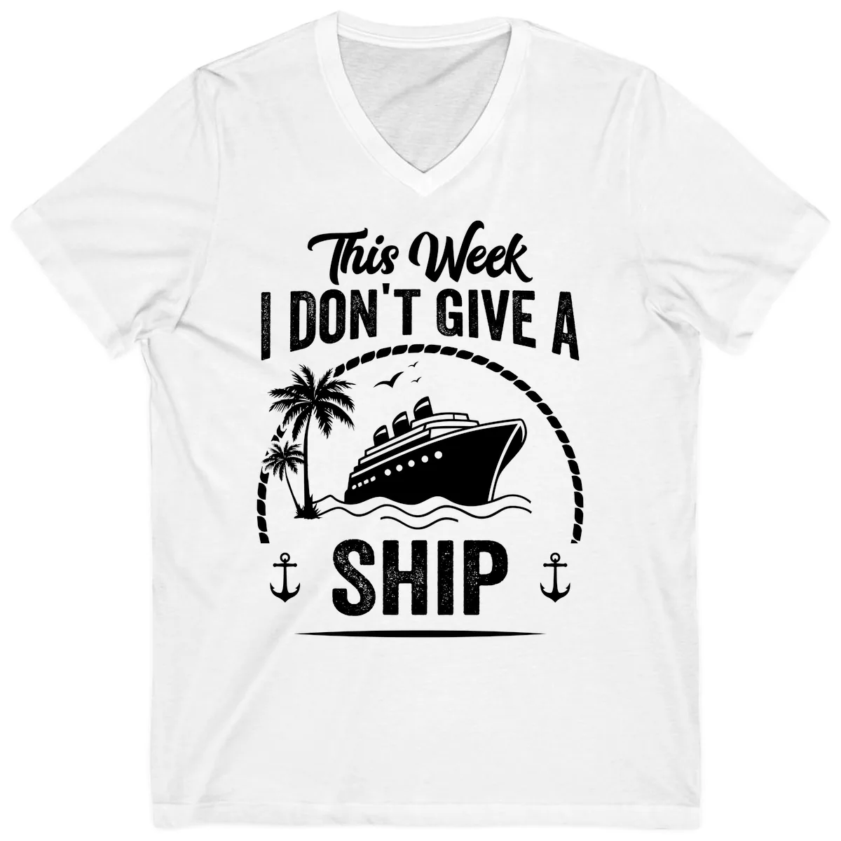 This Week I Don't Give A Ship V-Neck in White