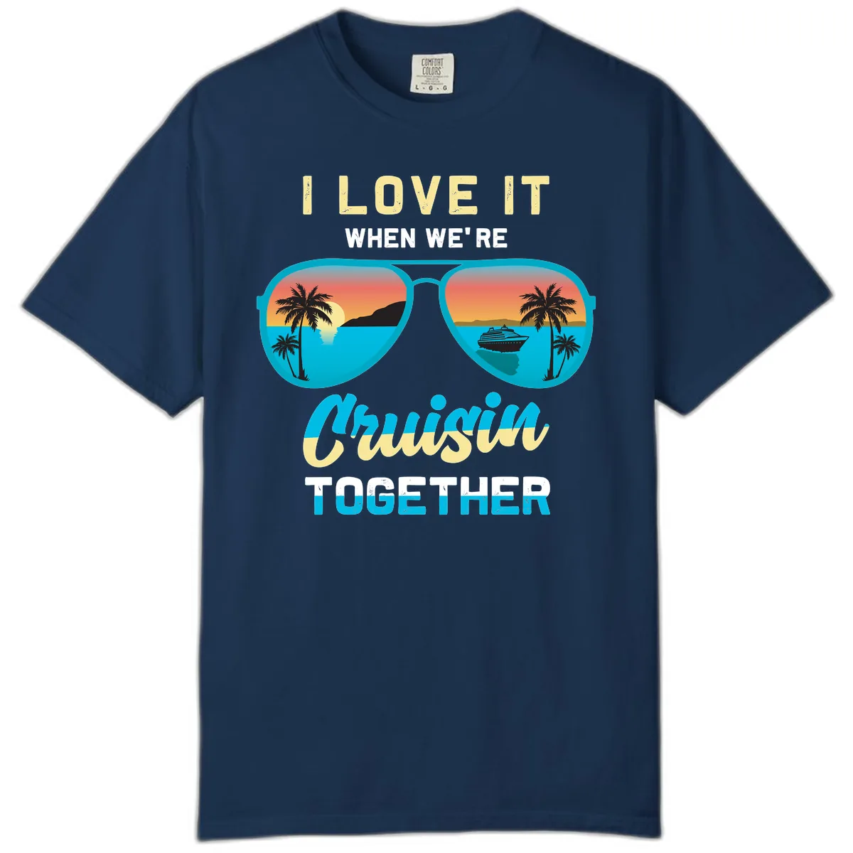 Cruising When We're Cruisin Together Comfort Color in Navy