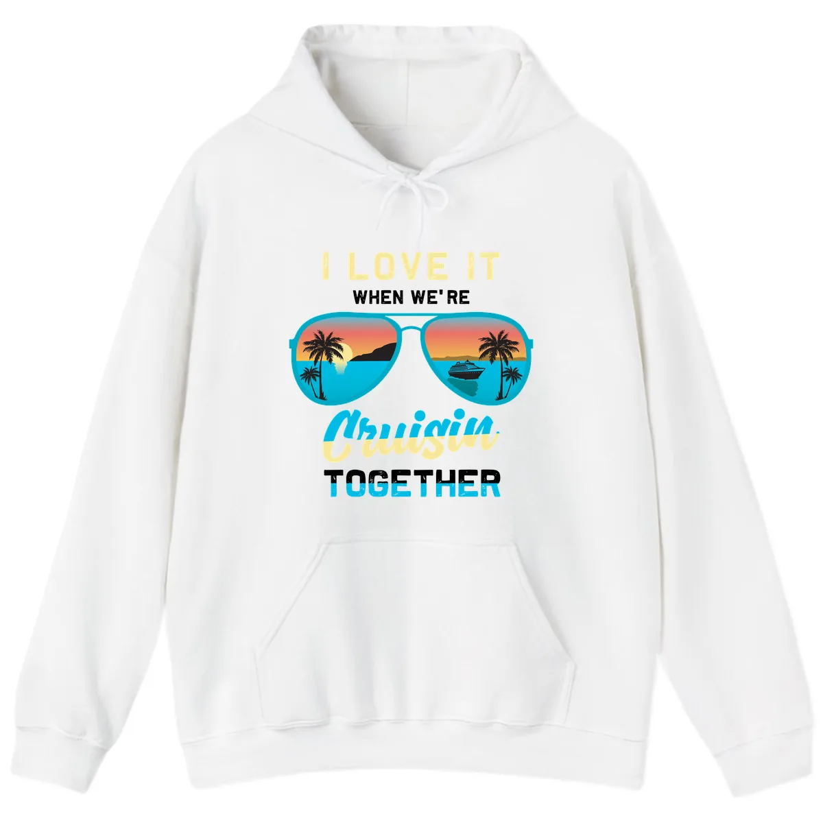 Cruising When We're Cruisin Together Hoodie in White