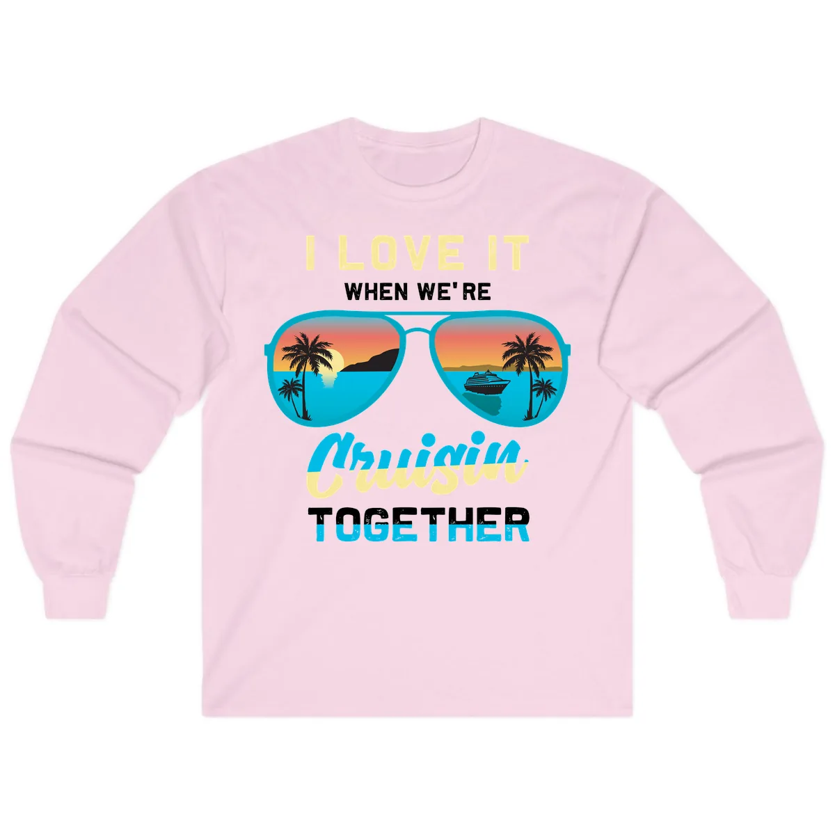 Cruising When We're Cruisin Together Long Sleeve in Light Pink