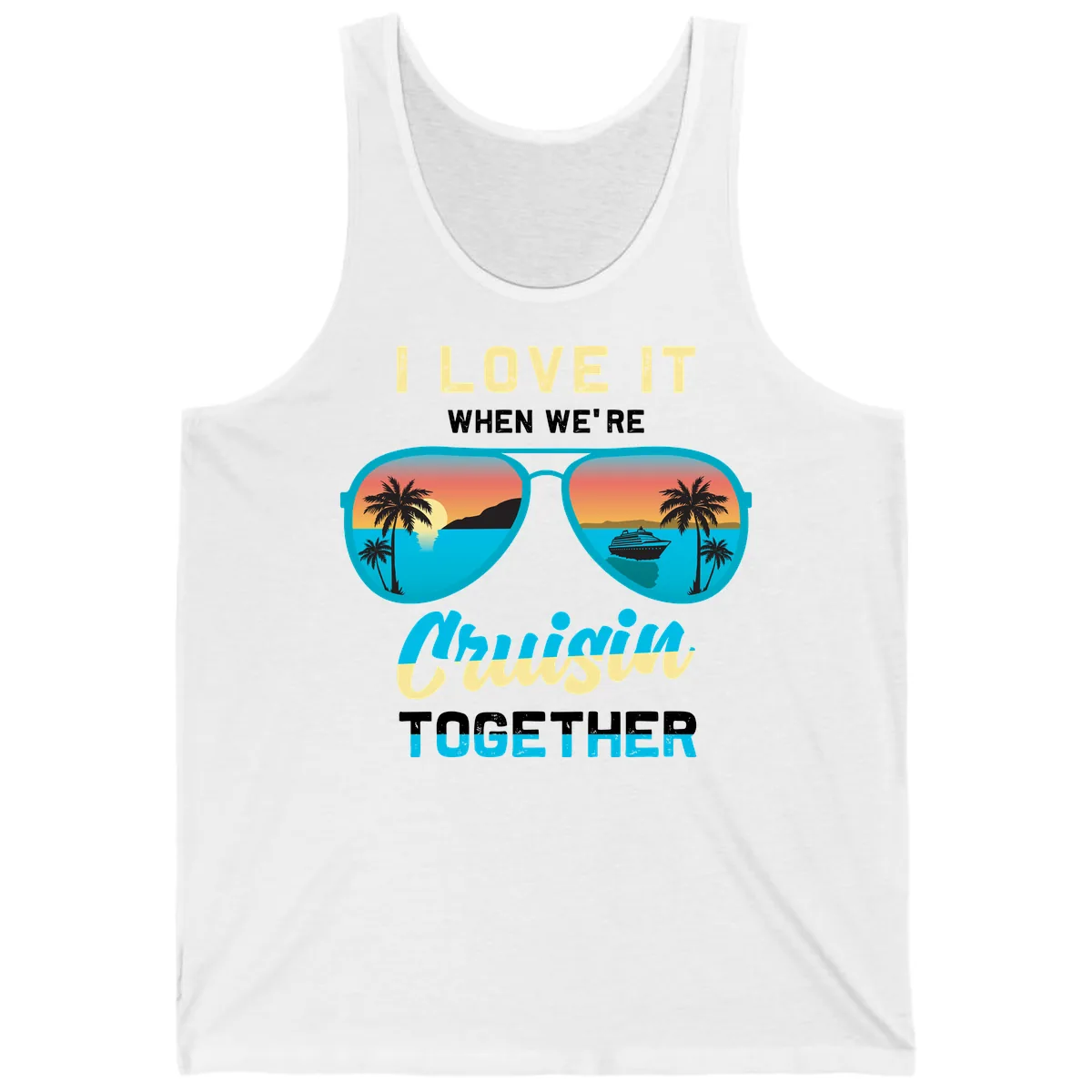Cruising When We're Cruisin Together Tank in White