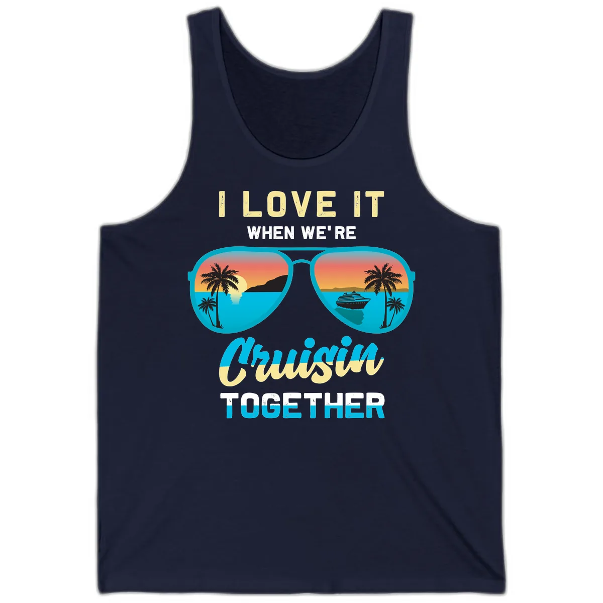 Cruising When We're Cruisin Together Tank in Navy