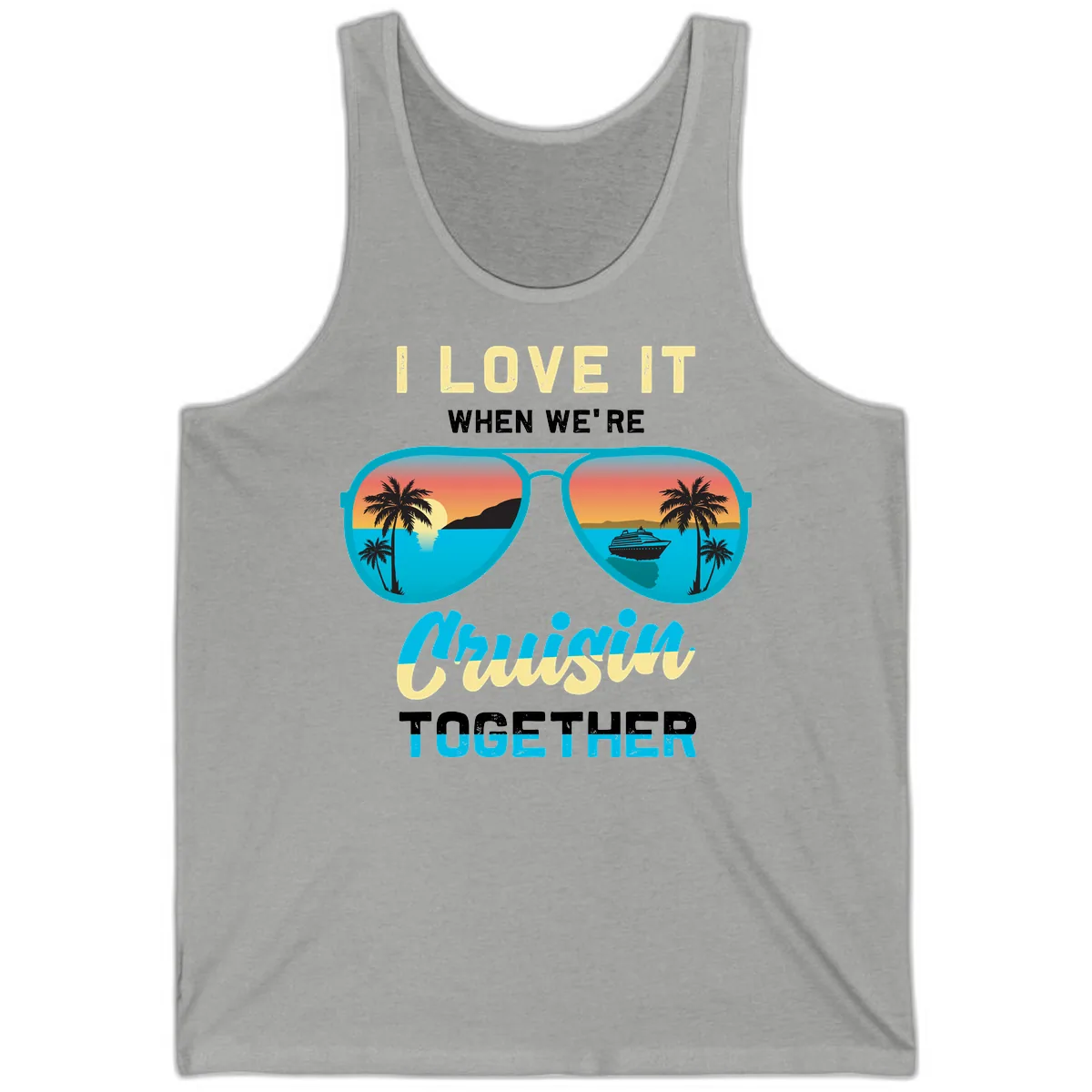 Cruising When We're Cruisin Together Tank in Athletic Heather
