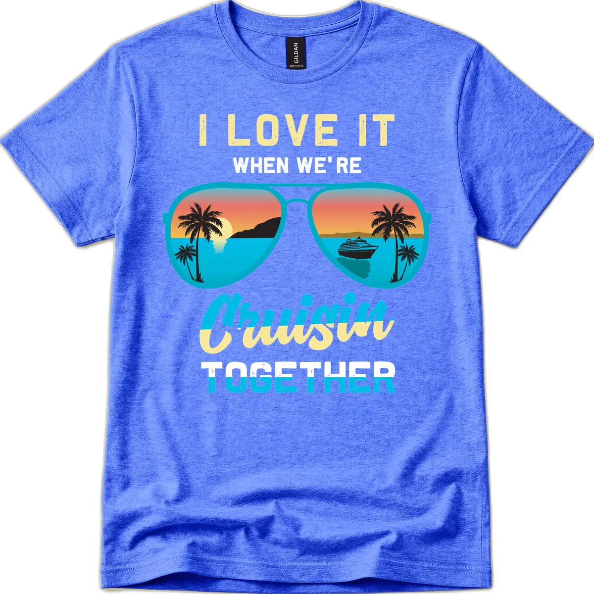 Cruising When We're Cruisin Together T-Shirt in Heather Royal