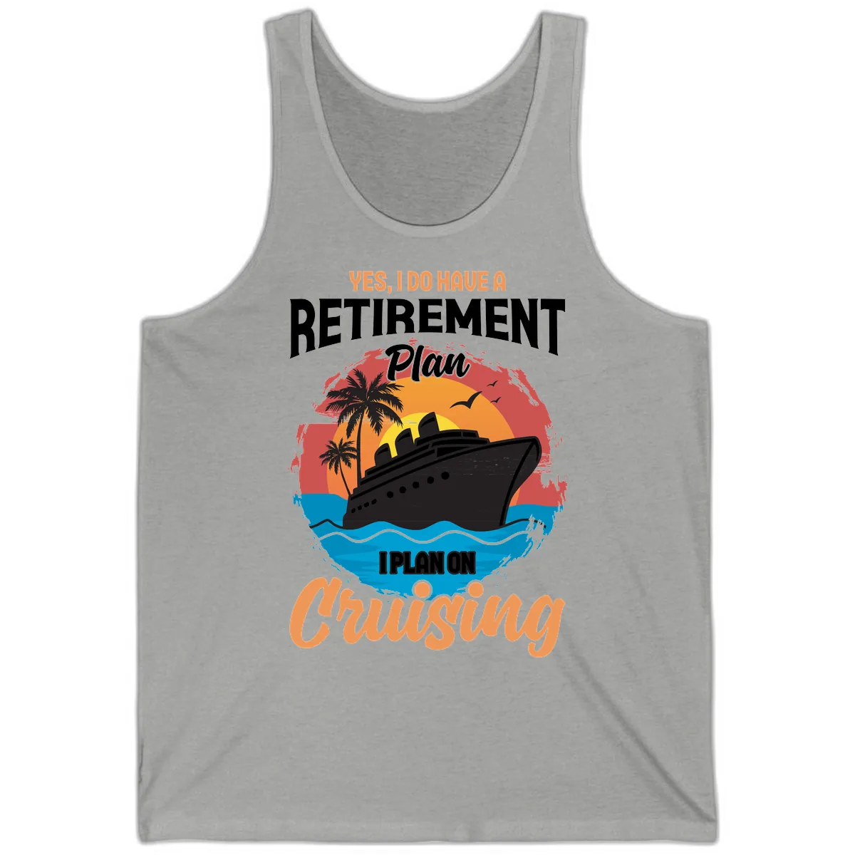 Retirement Plan Cruising Tank in Athletic Heather