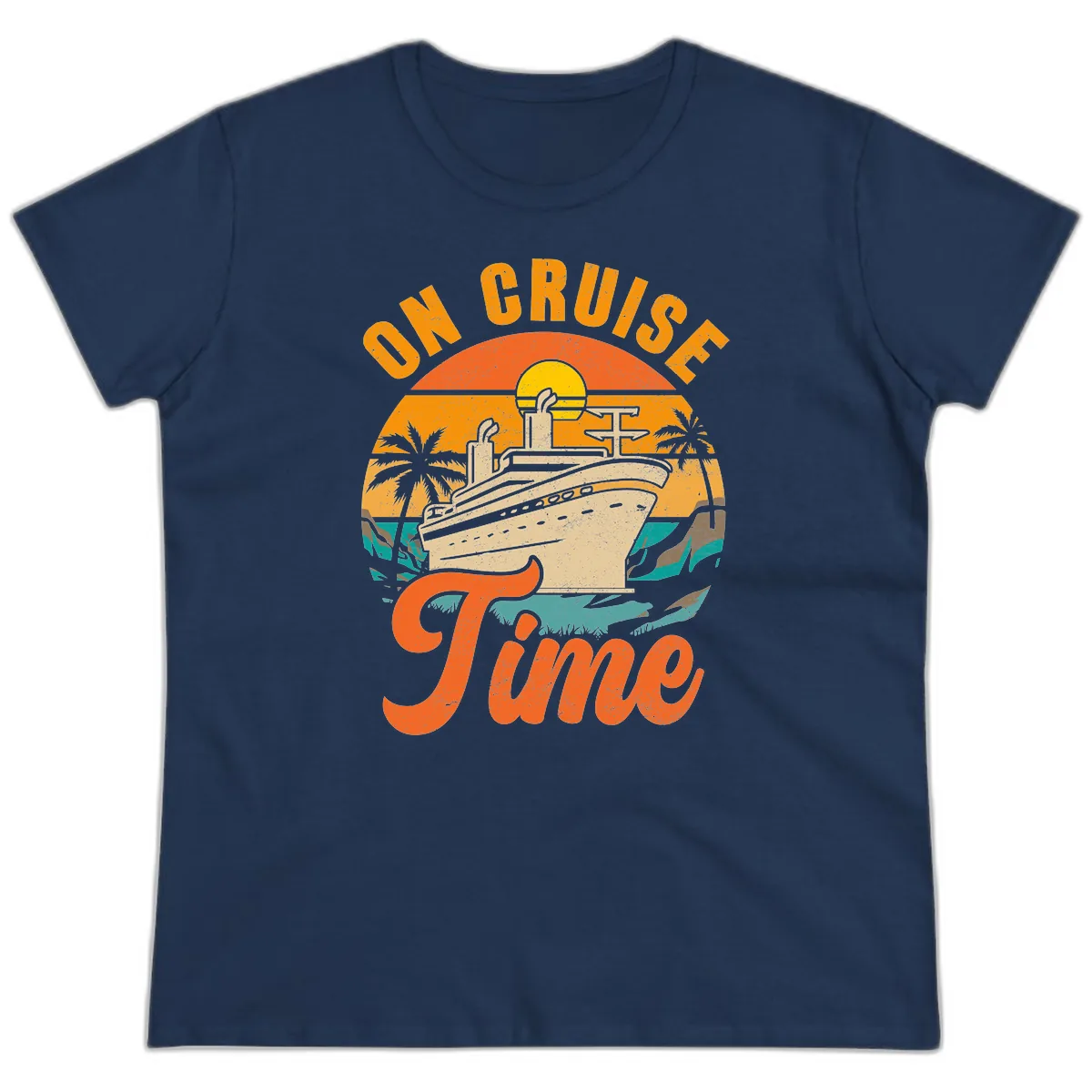 On Cruise Time Ladies Tee in Navy