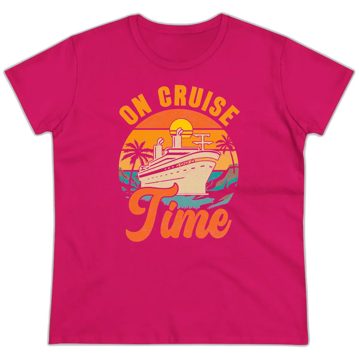 On Cruise Time Ladies Tee in Heliconia