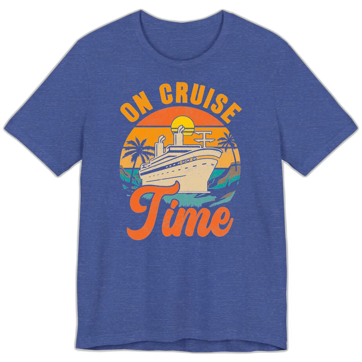 On Cruise Time Premium T-Shirt in Heather True Royal