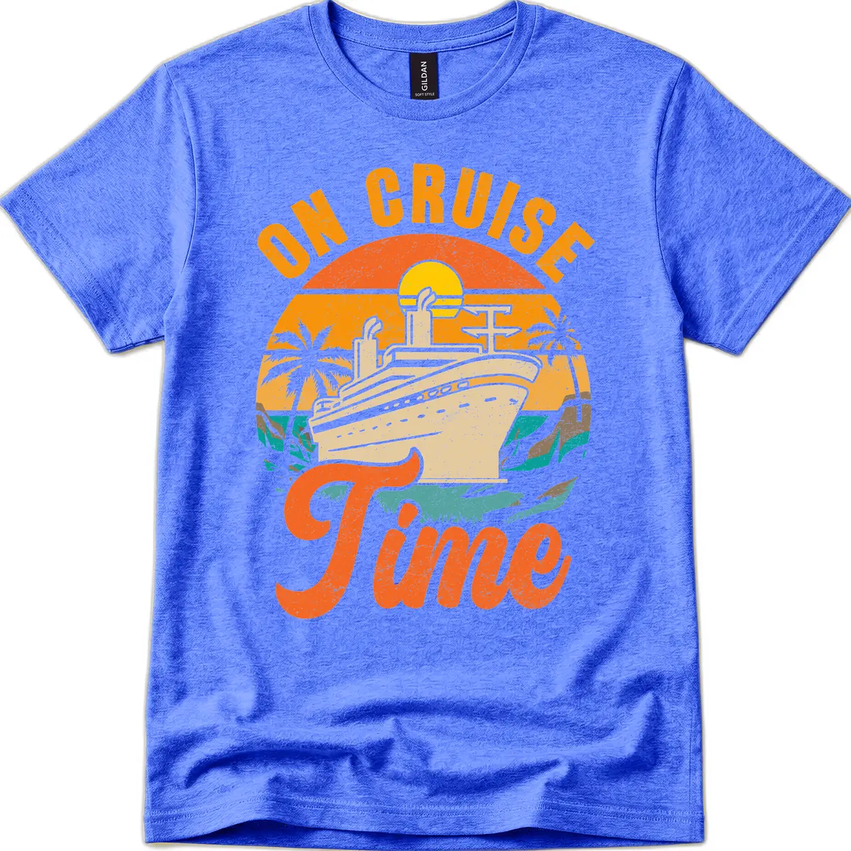On Cruise Time T-Shirt in Heather Royal