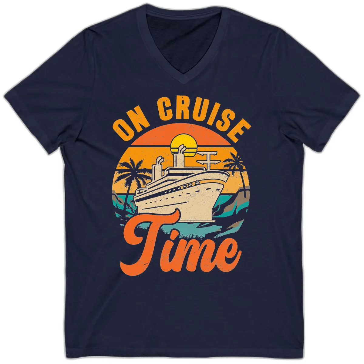 On Cruise Time V-Neck in Navy