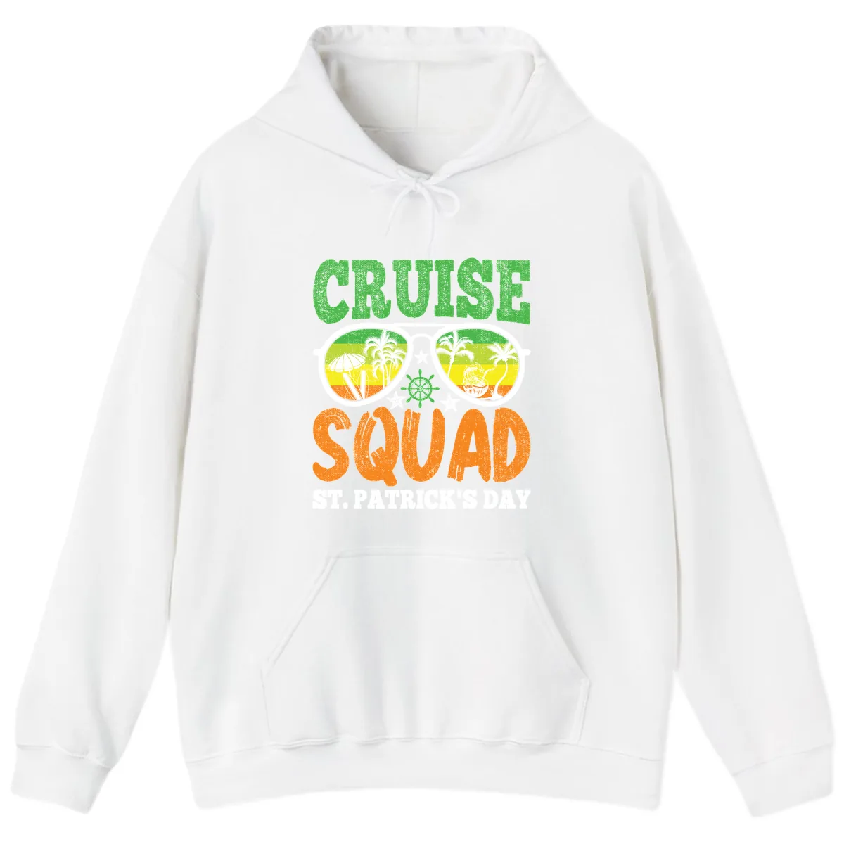 Cruise Squad Squad Sunglasses Hoodie in White