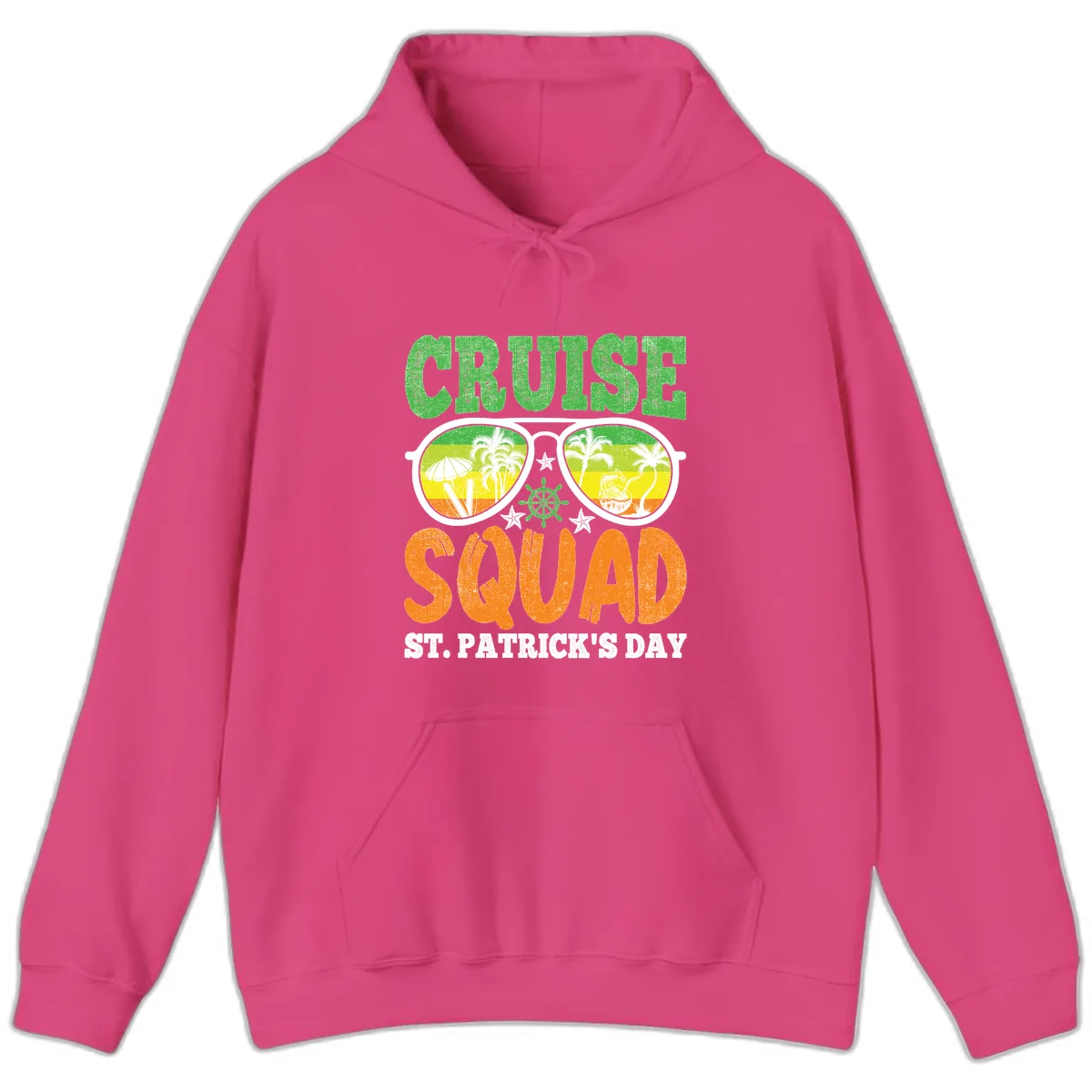 Cruise Squad Squad Sunglasses Hoodie in Heliconia