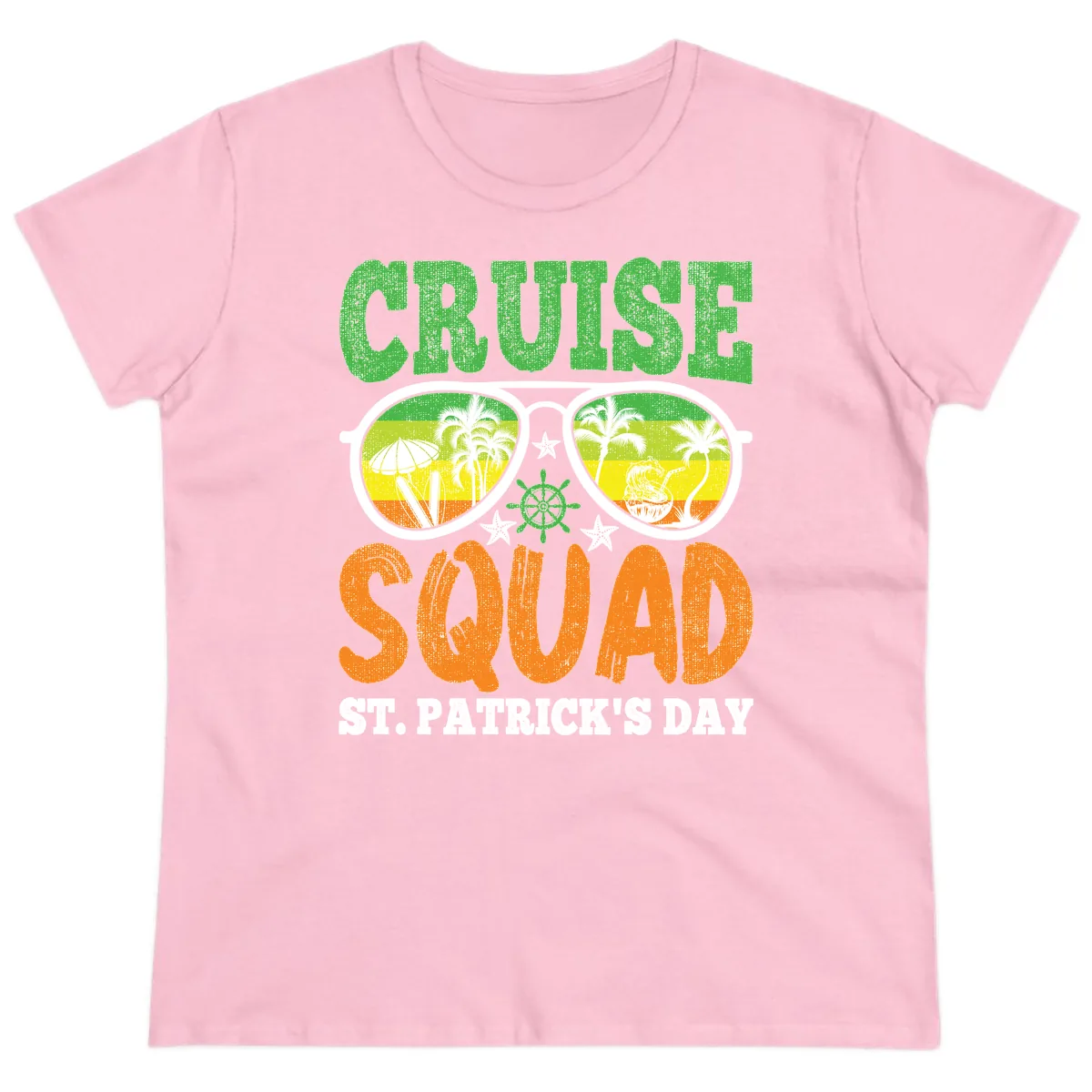 Cruise Squad Squad Sunglasses Ladies Tee in Light Pink