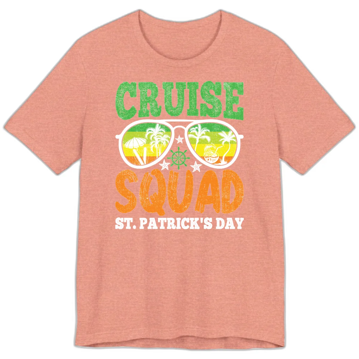 Cruise Squad Squad Sunglasses Premium T-Shirt in Heather Sunset
