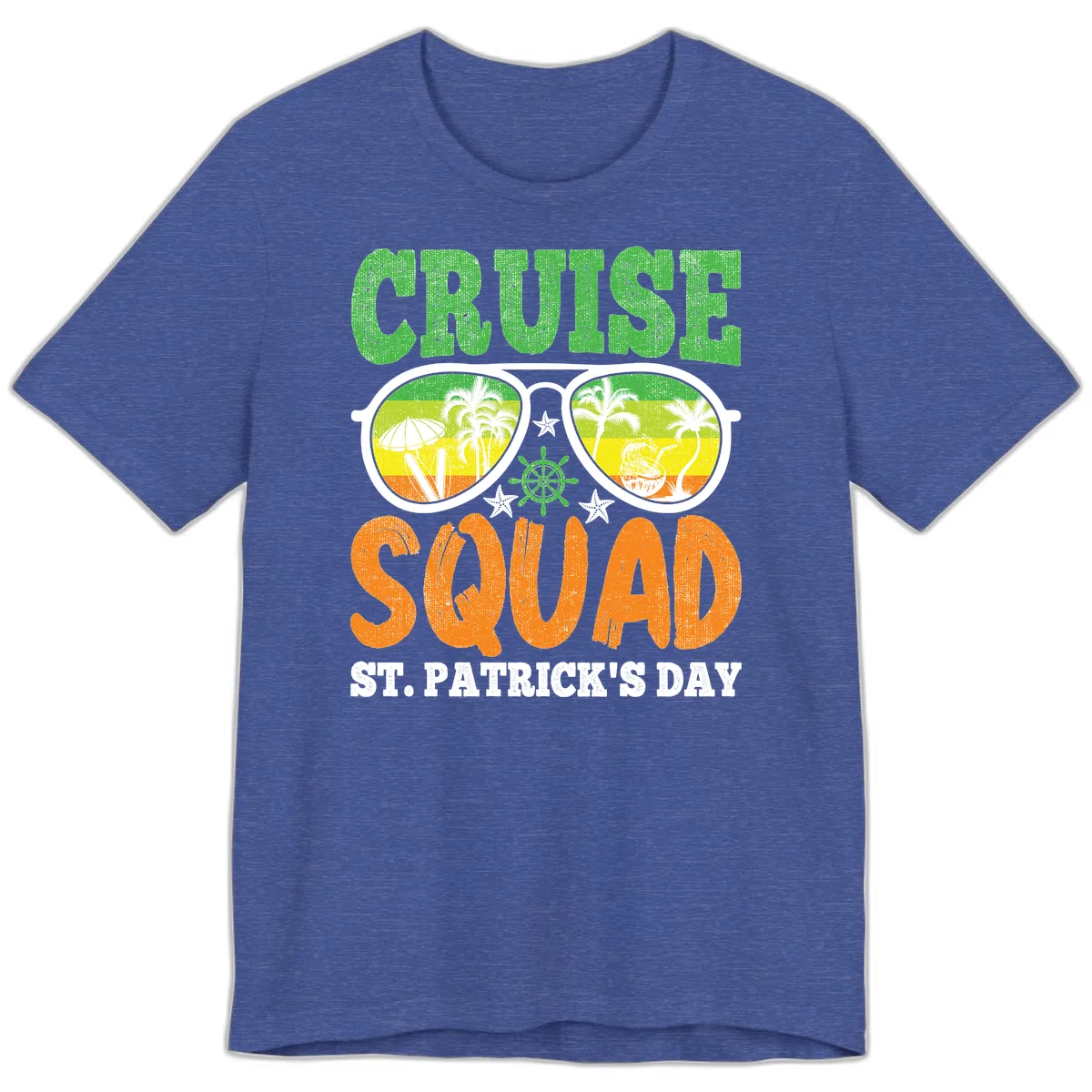 Cruise Squad Squad Sunglasses Premium T-Shirt in Heather True Royal