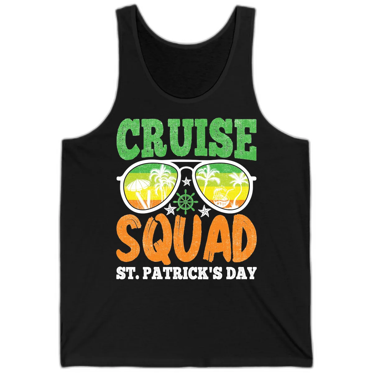 Cruise Squad Squad Sunglasses Tank in Black