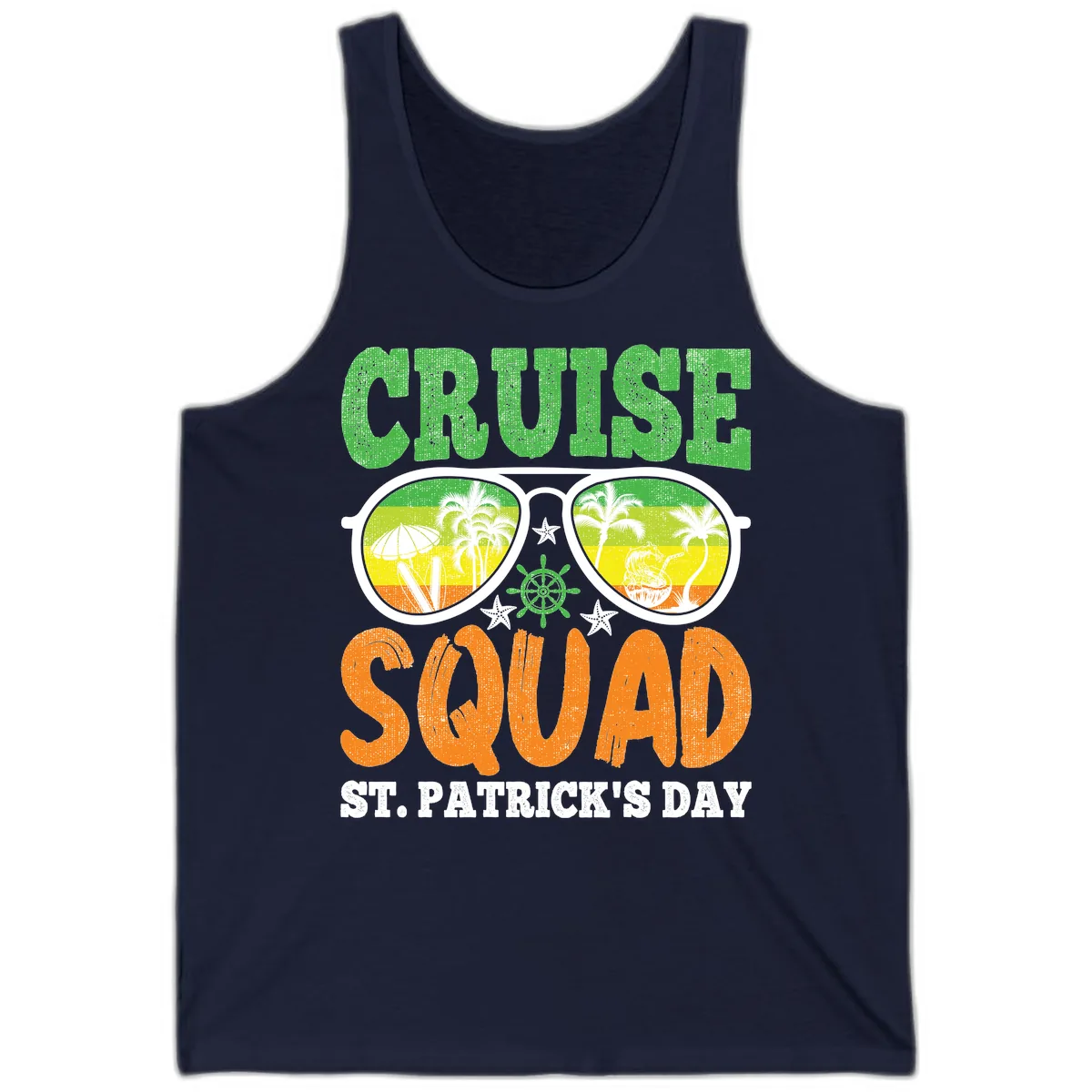 Cruise Squad Squad Sunglasses Tank in Navy