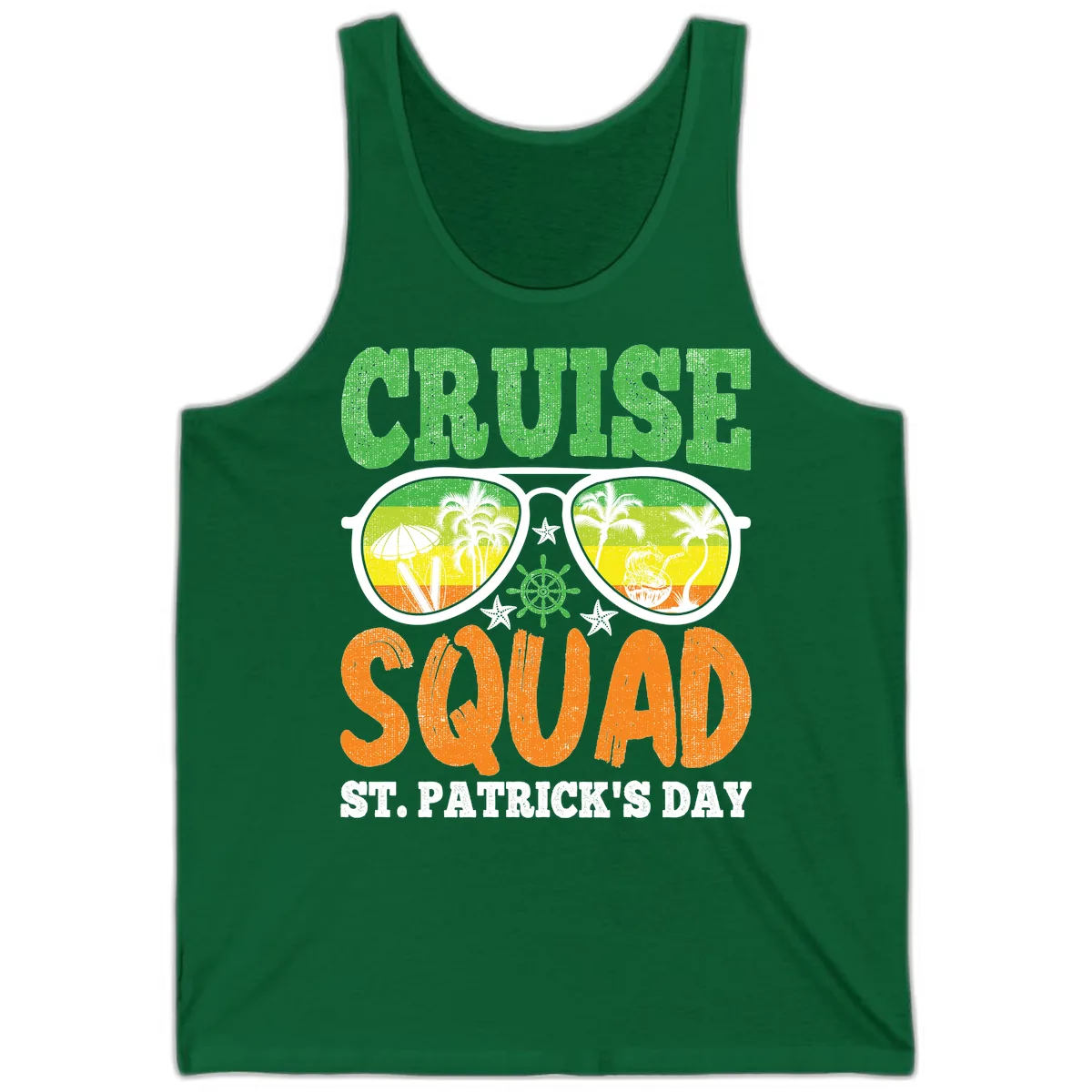 Cruise Squad Squad Sunglasses Tank in Kelly
