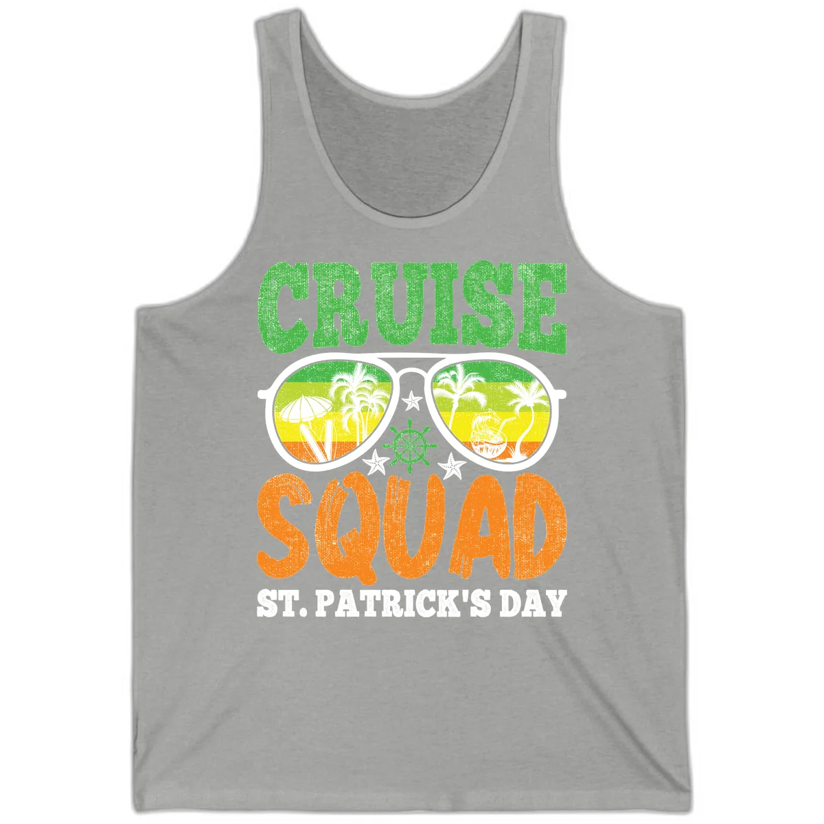 Cruise Squad Squad Sunglasses Tank in Athletic Heather