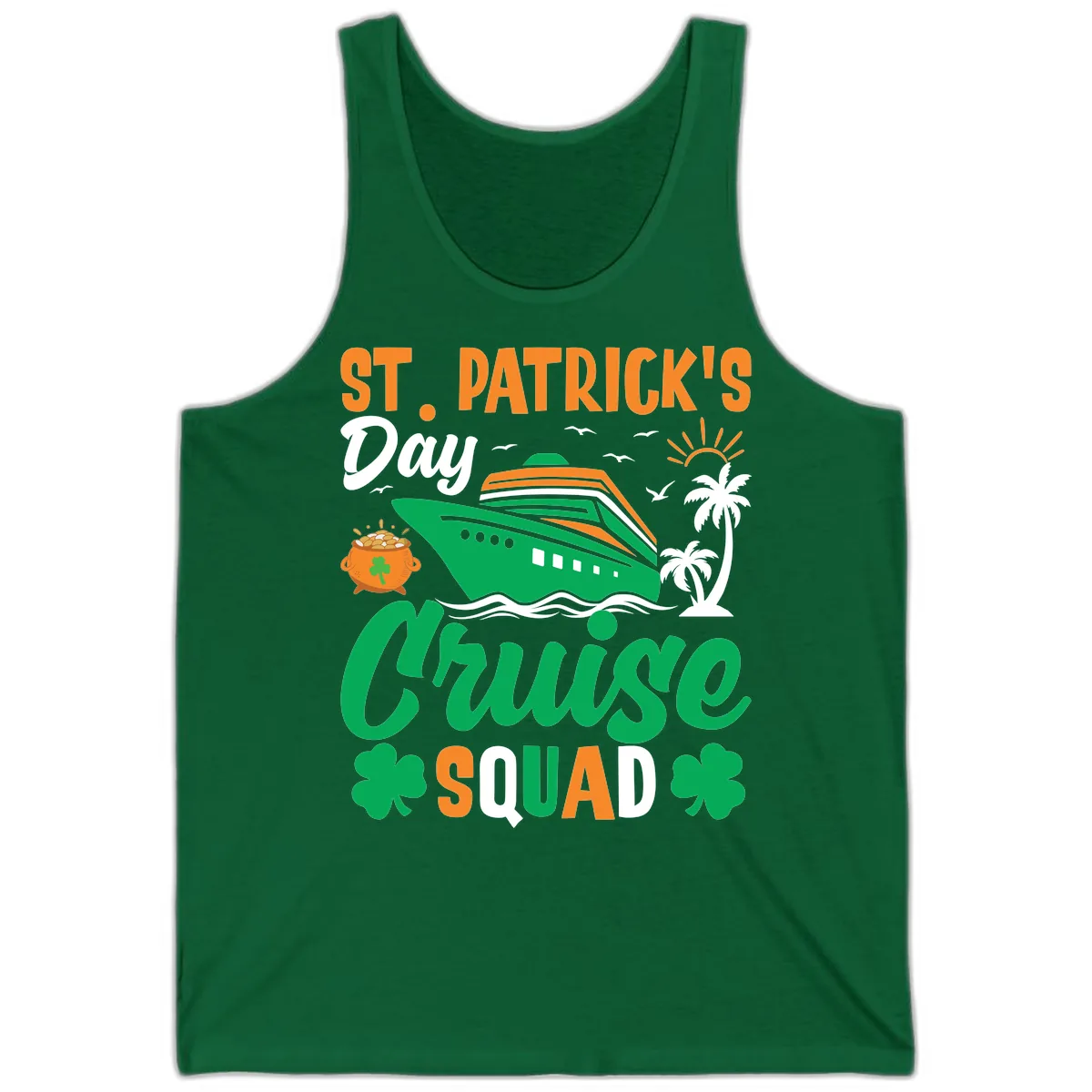 St. Patrick's Day Cruise Squad Tank in Kelly