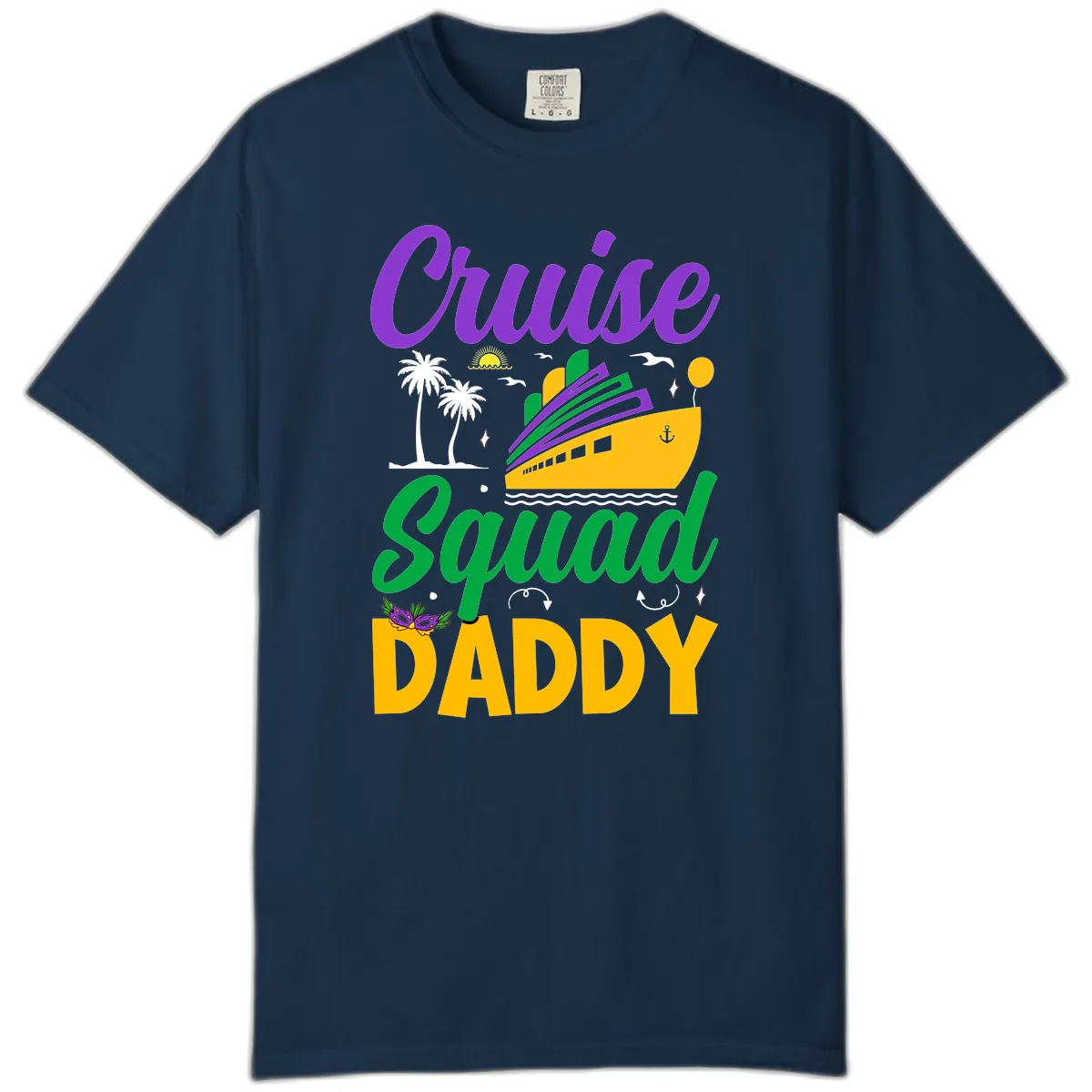 Cruise Squad Daddy Comfort Color in True Navy