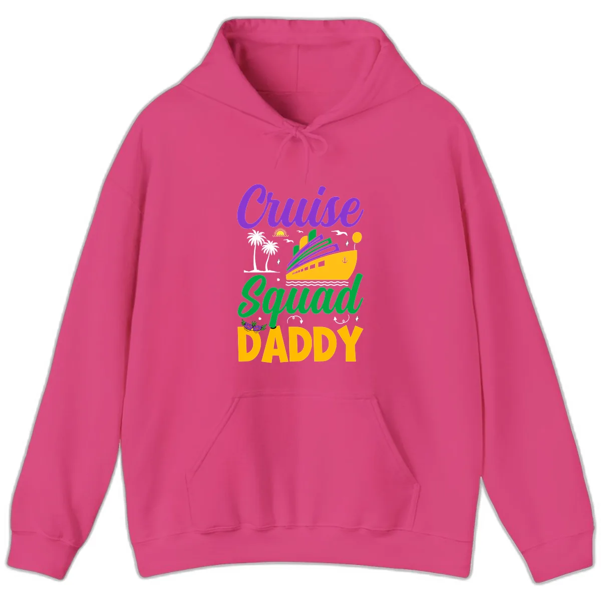 Cruise Squad Daddy Hoodie in Heliconia